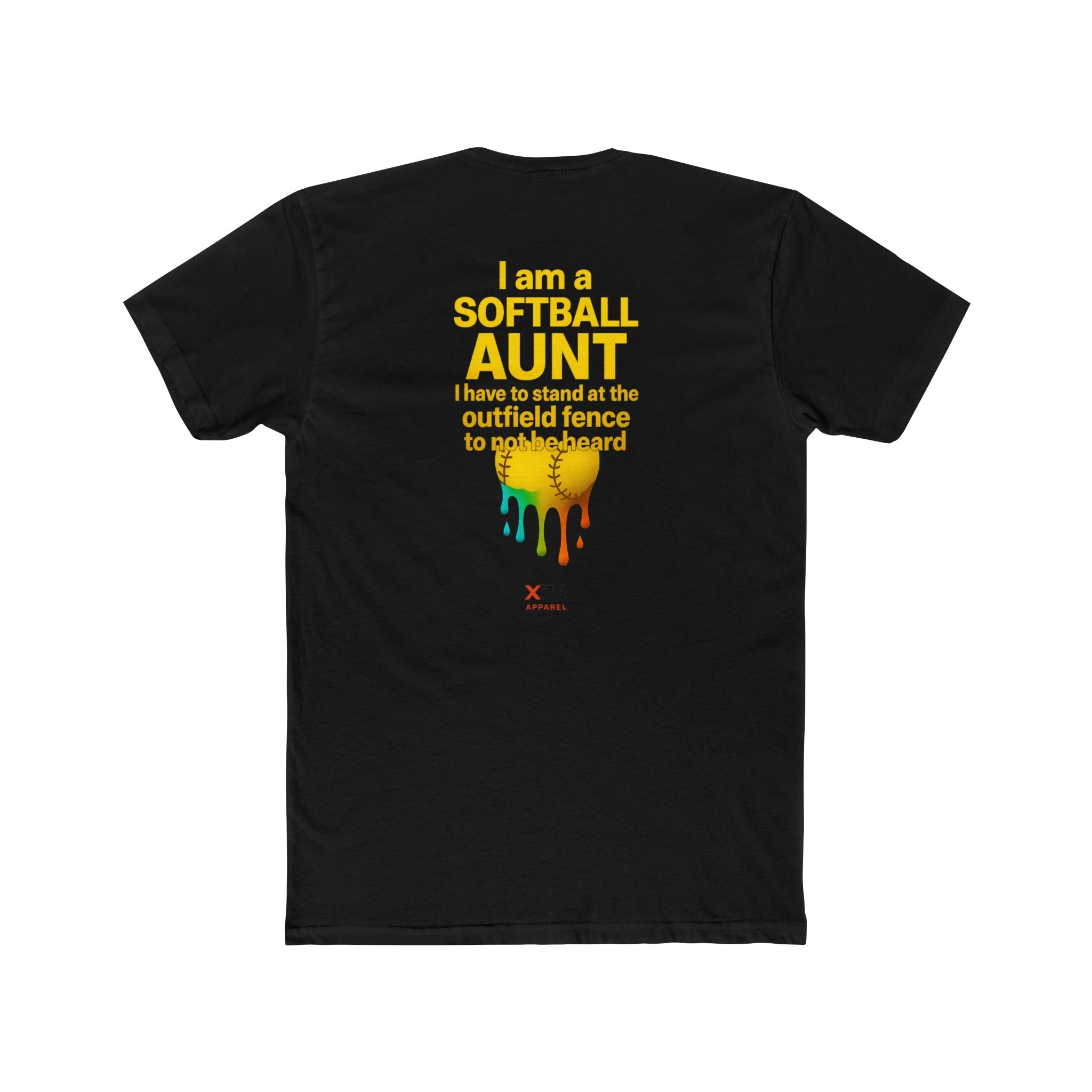 'Aunt not Heard' Crew Tee, Unisex Cotton Tee, Sports Fan Shirt, Gift for Aunts, Softball Outfit, Summer Casual Wear