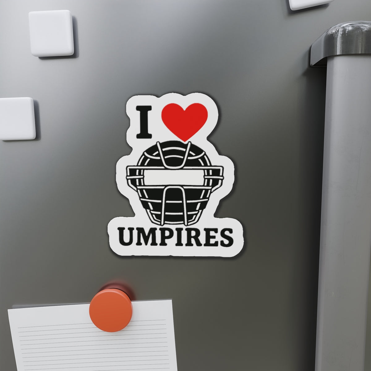 I Love Umpires Die-Cut Magnets - Fun Sports Decor, Gift for Baseball Fans, Refrigerator Magnet, Sports Enthusiast Gift, Umpire Appreciation