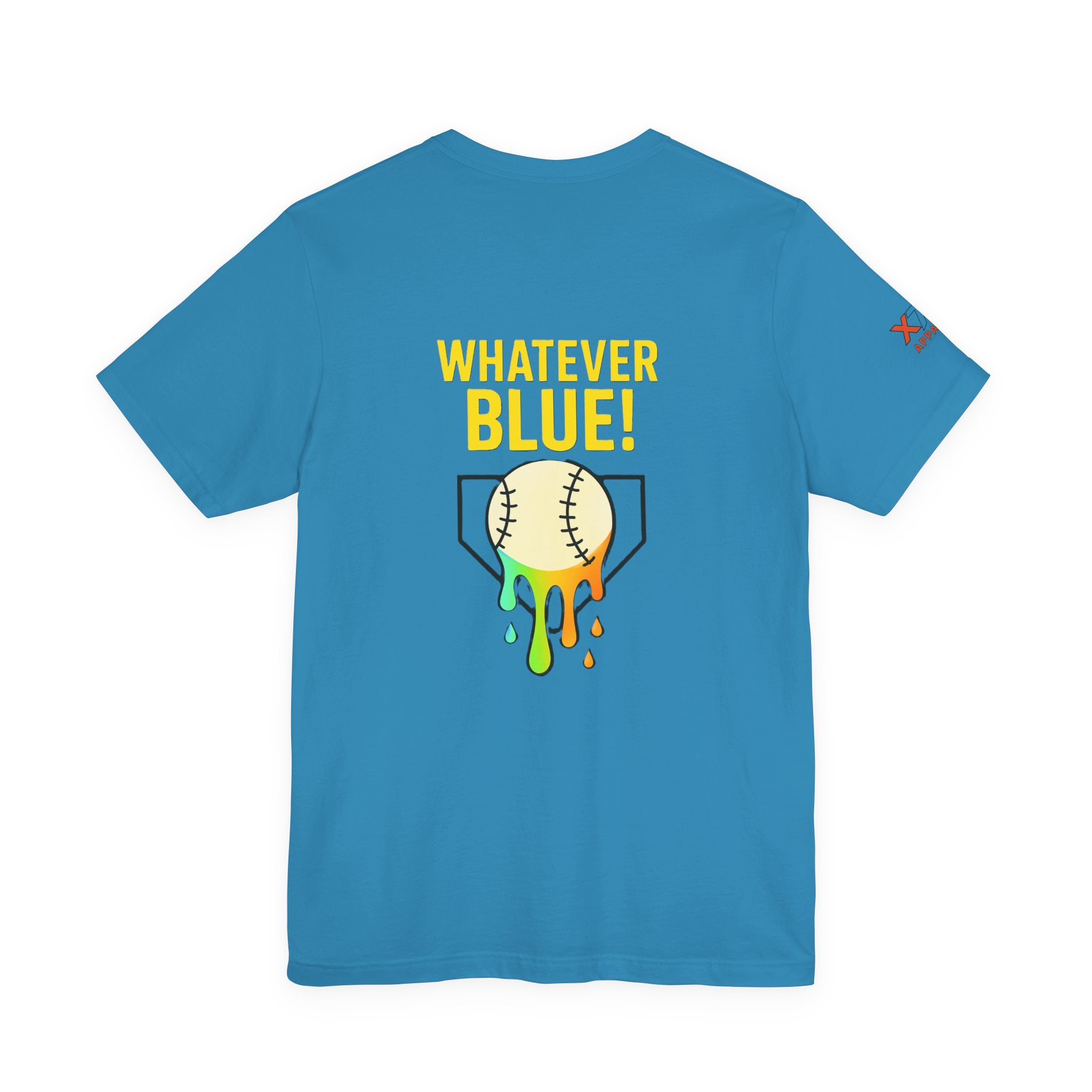 Whatever Blue Drippy Cool Sports Graphic Tee for Casual Wear, Perfect for Gamers and Event Attendees, Ideal Gift for Birthdays, Casual Outings