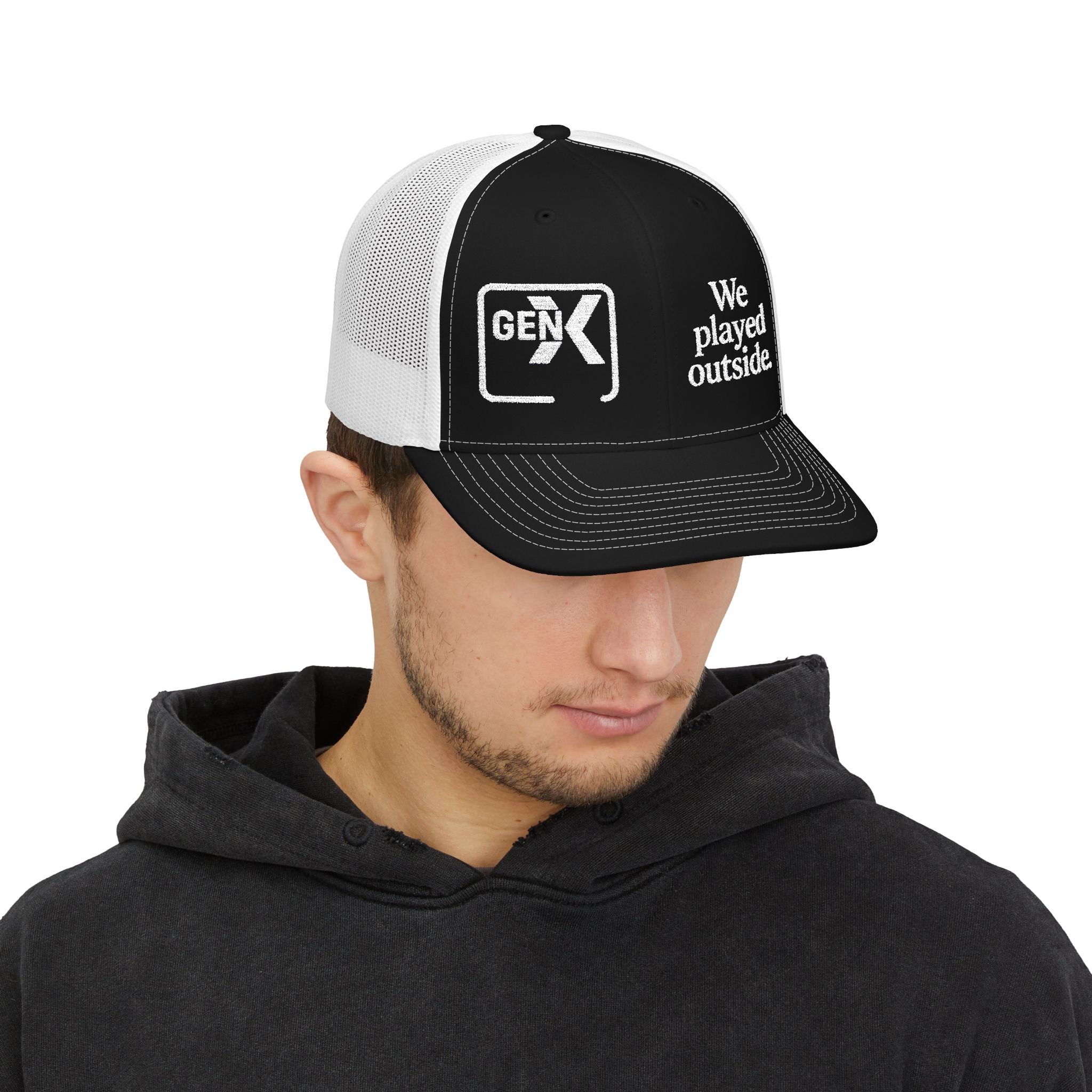Retro Gen X Snapback Trucker Cap | Vintage Hat for Outdoor Enthusiasts | Perfect Gift for 80s Nostalgia