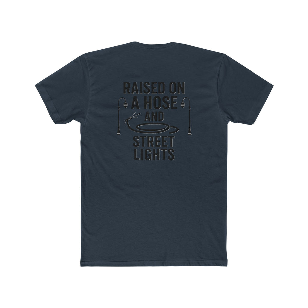 'Gen X Raised on a Hose and Street Lights' Unisex Cotton Crew Tee, Summer T-Shirt, Outdoor Apparel, Gift for Dad, Casual Wear