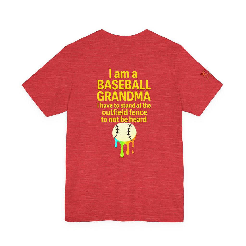 Baseball Grandma Not Heard DrippyTee, Funny Baseball Shirt, Gift for Grandma, Soft Cotton Top, Summer Baseball Outfit