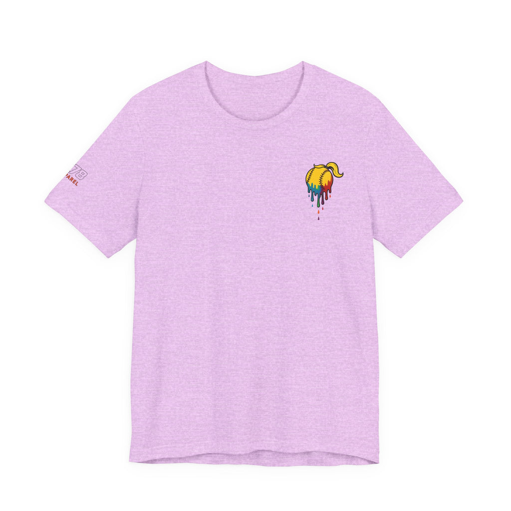 Softball Drippy Tee, Unisex Jersey Shirt, Sports Fan Apparel, Gift for Athletes, Casual Summer Top, Fun Team Spirit T-Shirt