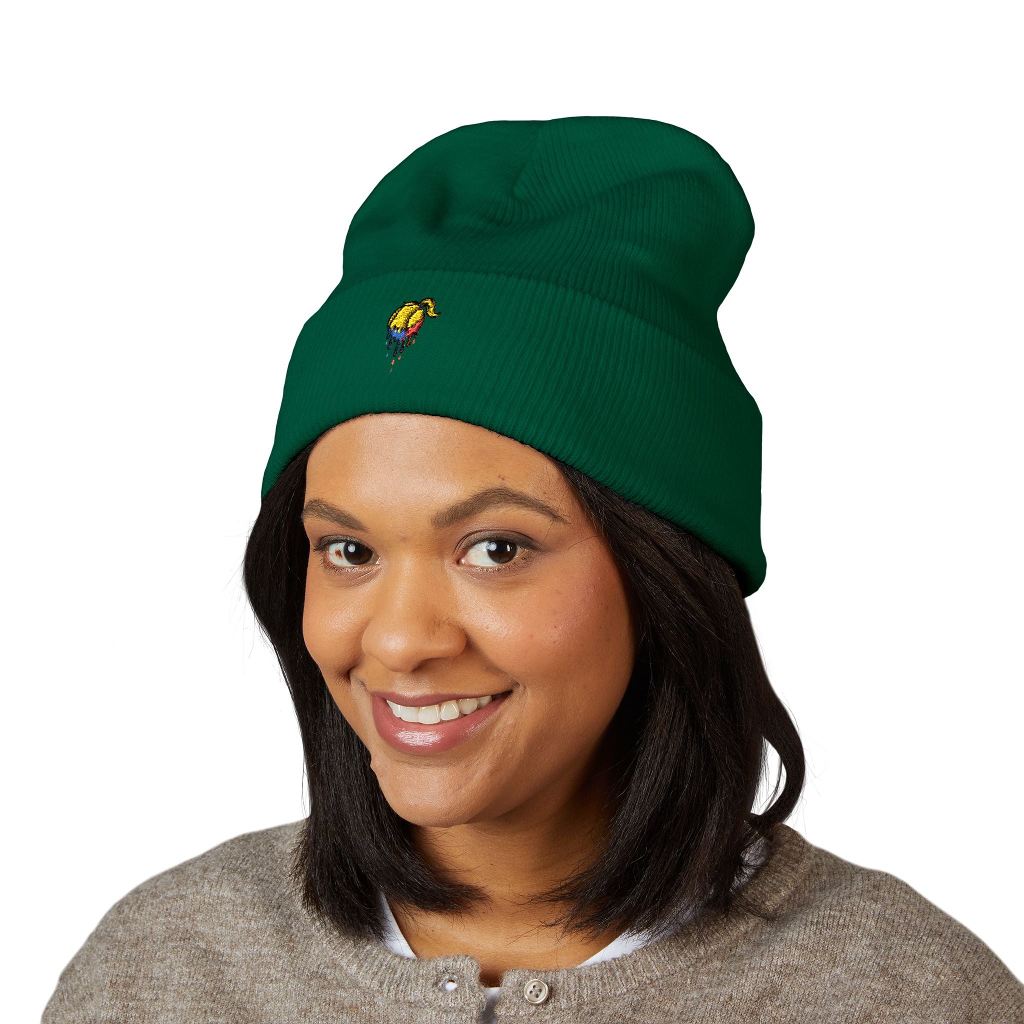 'Drippy' Embroidered Classic Cuffed Beanie - Cozy Winter Accessory for All, Perfect Gift for Birthdays, Holidays, and Outdoor Adventures