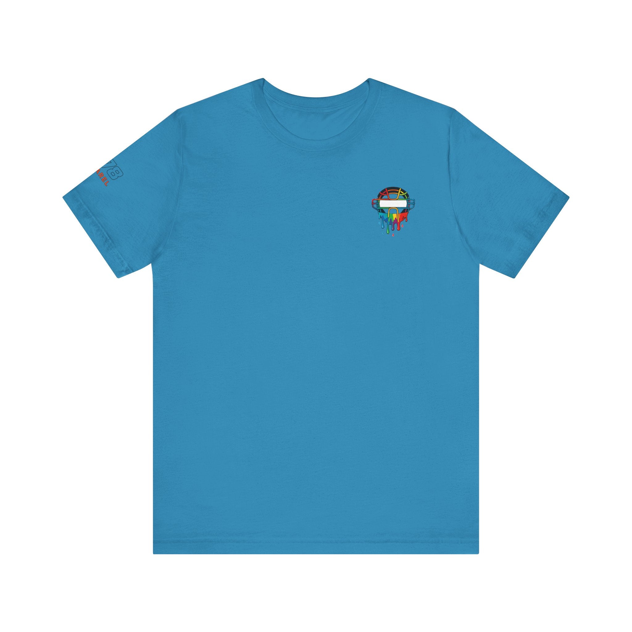 You Missed That one Blue Drippy Colorful Graphic Tee with Art-Inspired Print, Unisex Jersey Short Sleeve Shirt, Casual Wear, Gift for Artists, Summer Fashion