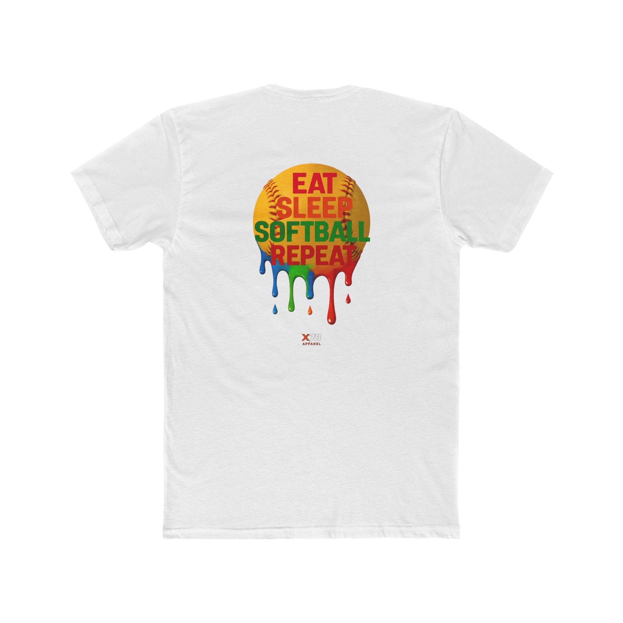 'Eat Sleep Softball' Colorful Softball Crew Tee, Fun Sports Shirt, Gift for Athletes, Unisex Cotton Tee, Eat Sleep Softball Repeat, Activewear, [...]