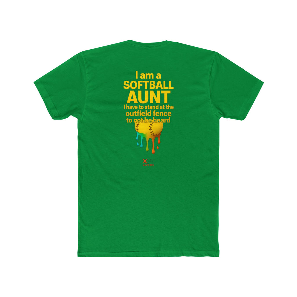 'Aunt not Heard' Crew Tee, Unisex Cotton Tee, Sports Fan Shirt, Gift for Aunts, Softball Outfit, Summer Casual Wear