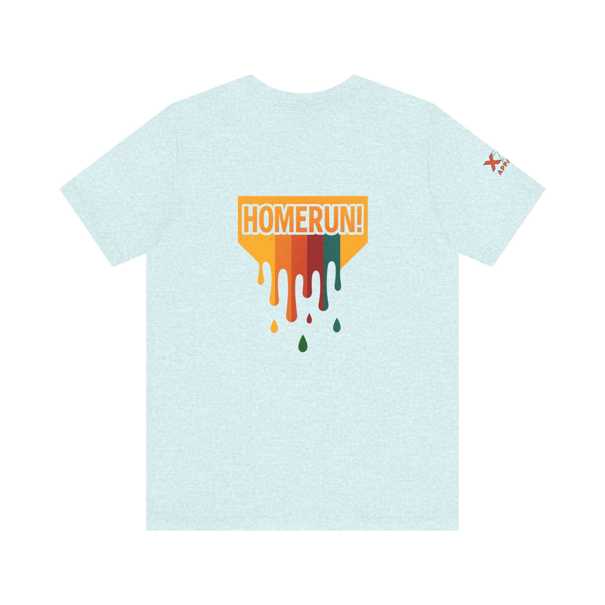 HOMERUN Drippy Colorful Unisex Jersey Tee with  Design - Perfect for Sports Days, Casual Outings, Gifts & Summer Fun