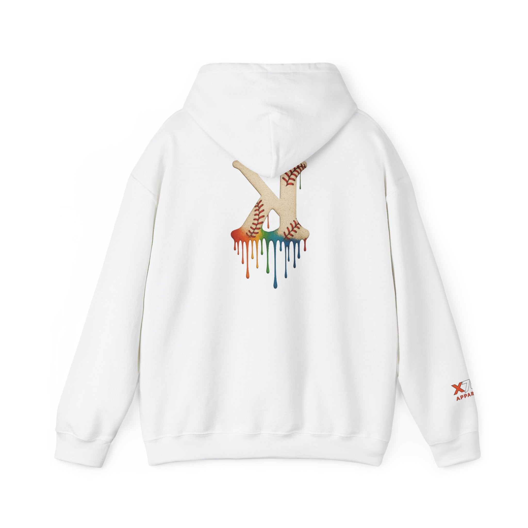 Baseball Strikeout Drippy 2 Art Hoody - Unisex Heavy Blend™ Sweatshirt, Streetwear, Graphic Hoodie, Gift for Him/Her, Casual Comfort, Festival Fashion