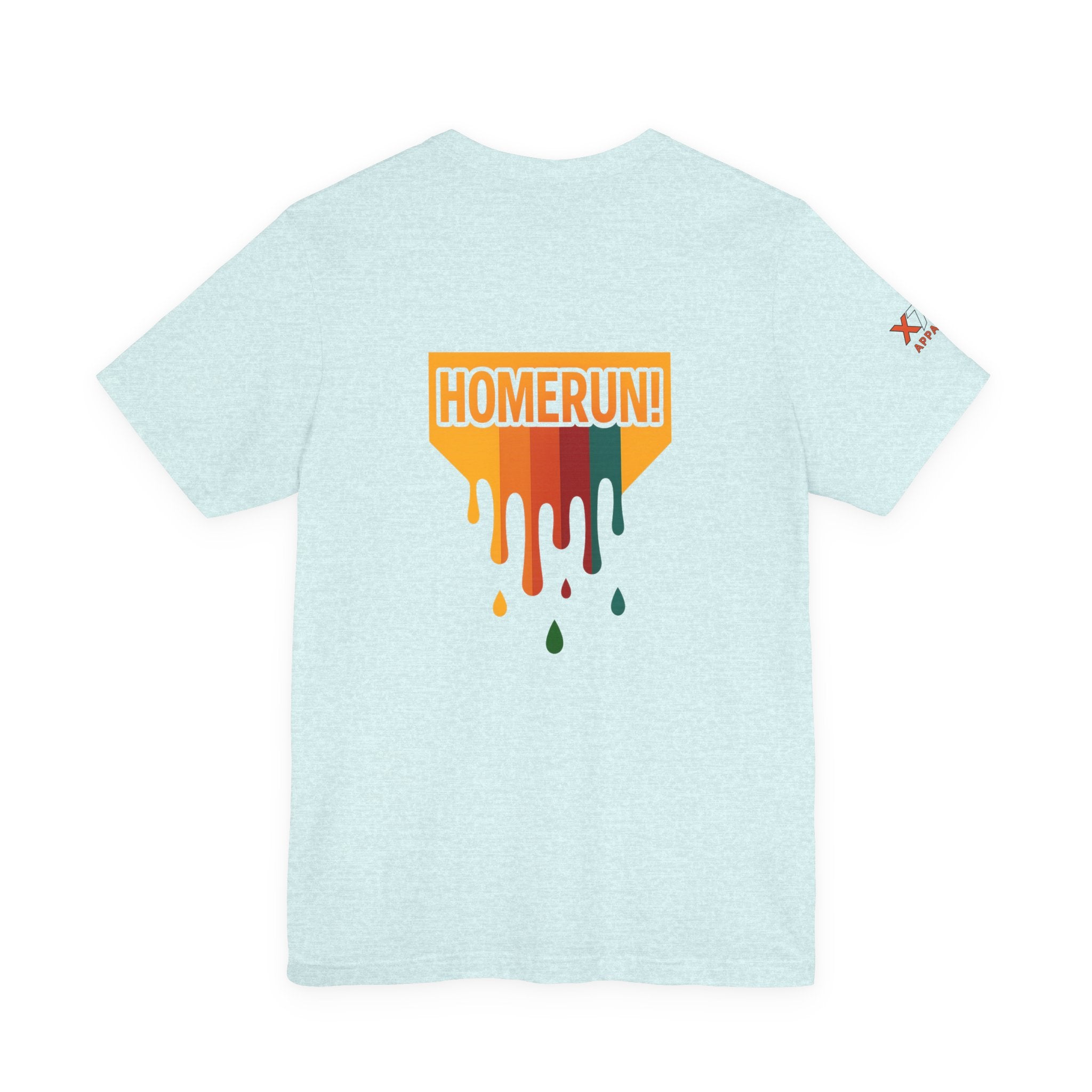 HOMERUN Drippy Colorful Unisex Jersey Tee with  Design - Perfect for Sports Days, Casual Outings, Gifts & Summer Fun