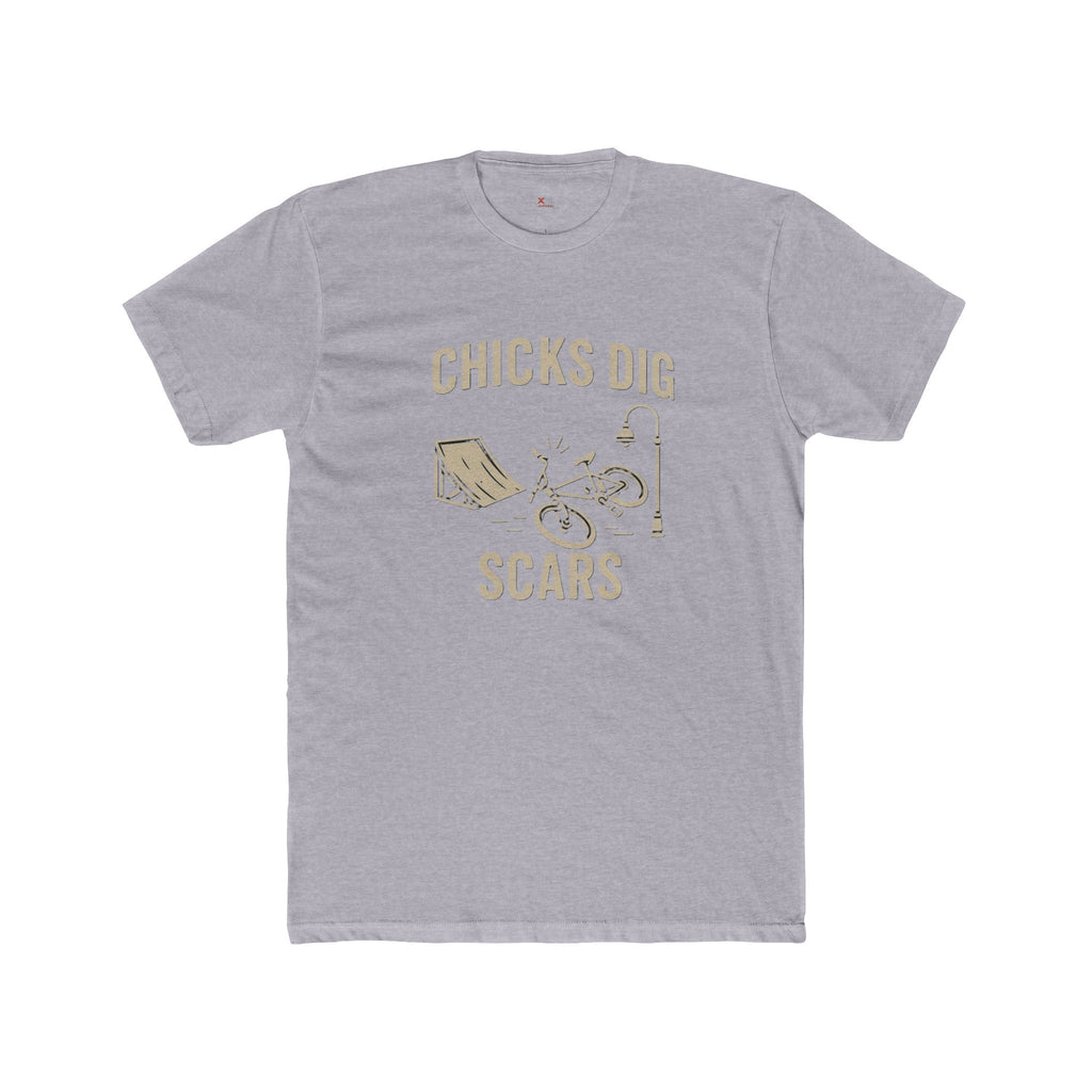 'Chicks Dig Scars Bike' Unisex Cotton Crew Tee, Casual Graphic Tee, Fun Gift for Bikers, Outdoor Adventure Shirt, Perfect for Birthdays, [...]