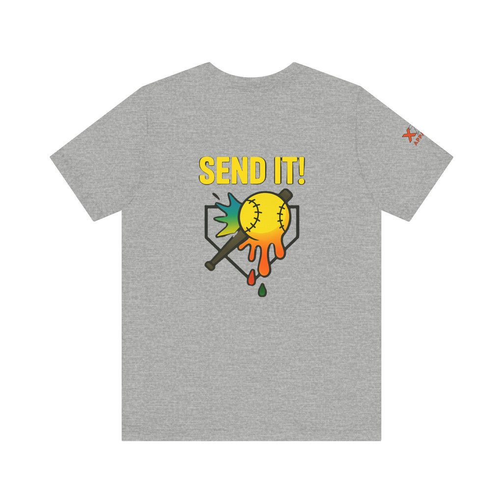 Send It Drippy Unisex Tee, Fun Sports Shirt, Gift for Athletes, Playful Casual Wear, Summer Essential
