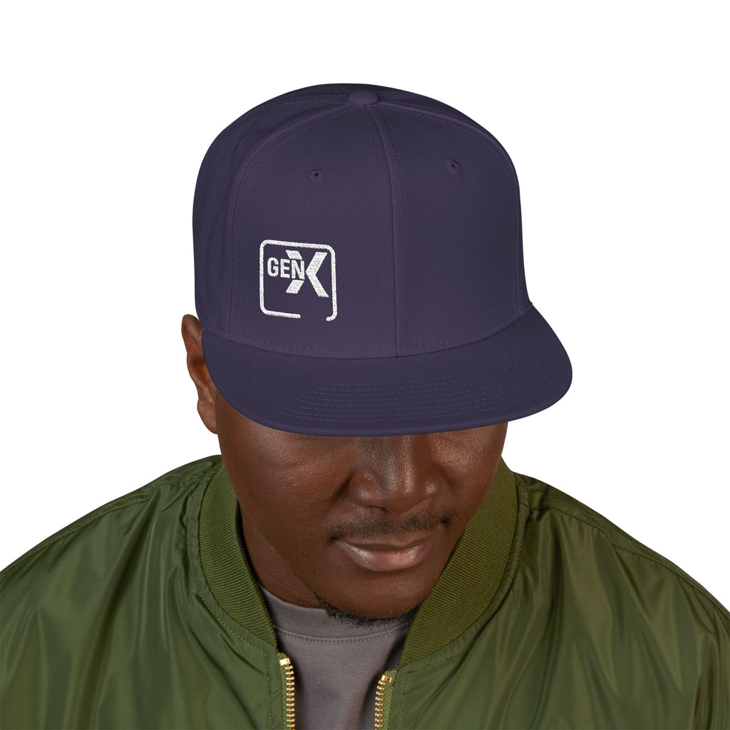 'Gen X 2' Embroidered Snapback Cap for Trendsetters, Streetwear Hat for All Occasions, Gift for Him/Her, Fashion Accessory, Cool Casual Wear