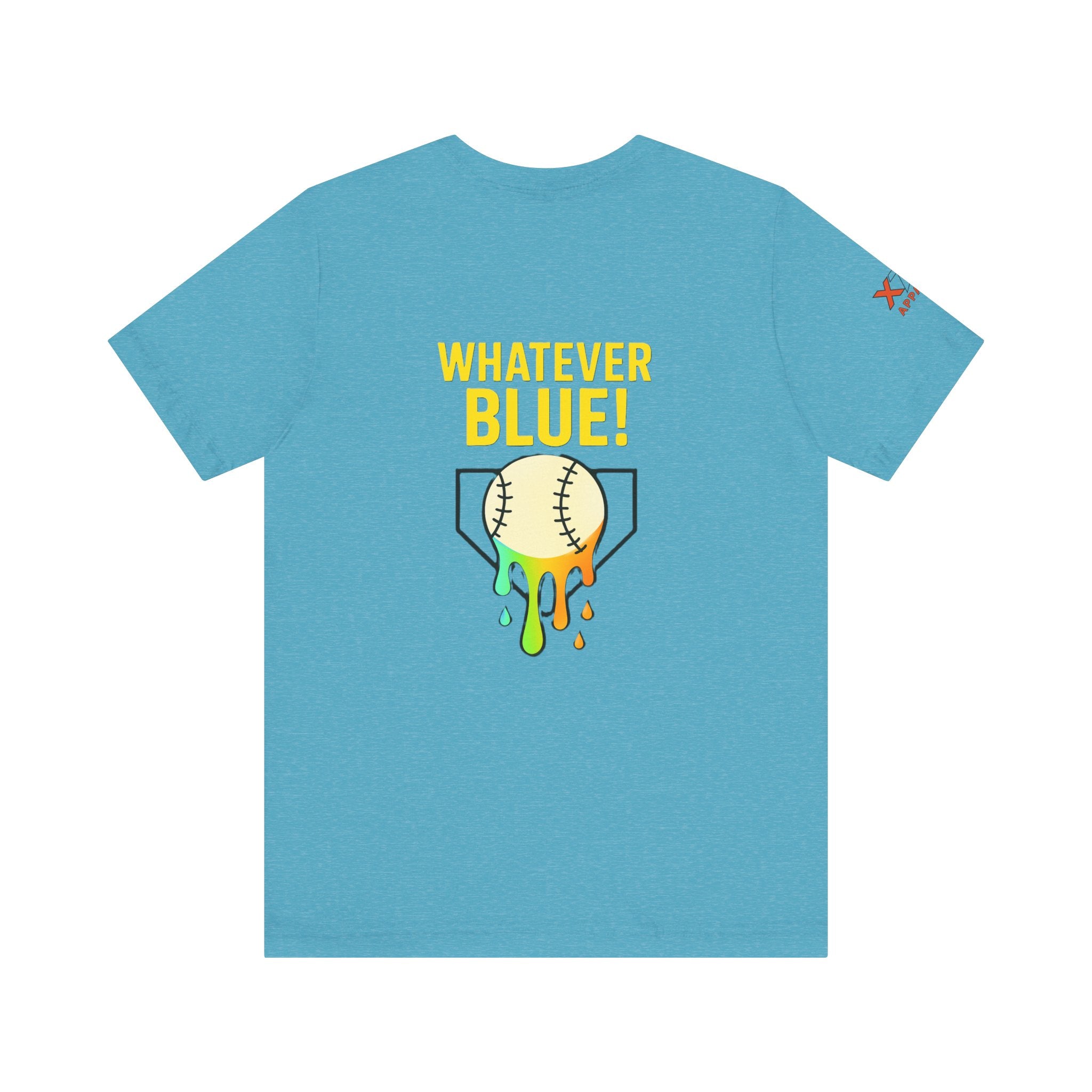 Whatever Blue Drippy Cool Sports Graphic Tee for Casual Wear, Perfect for Gamers and Event Attendees, Ideal Gift for Birthdays, Casual Outings