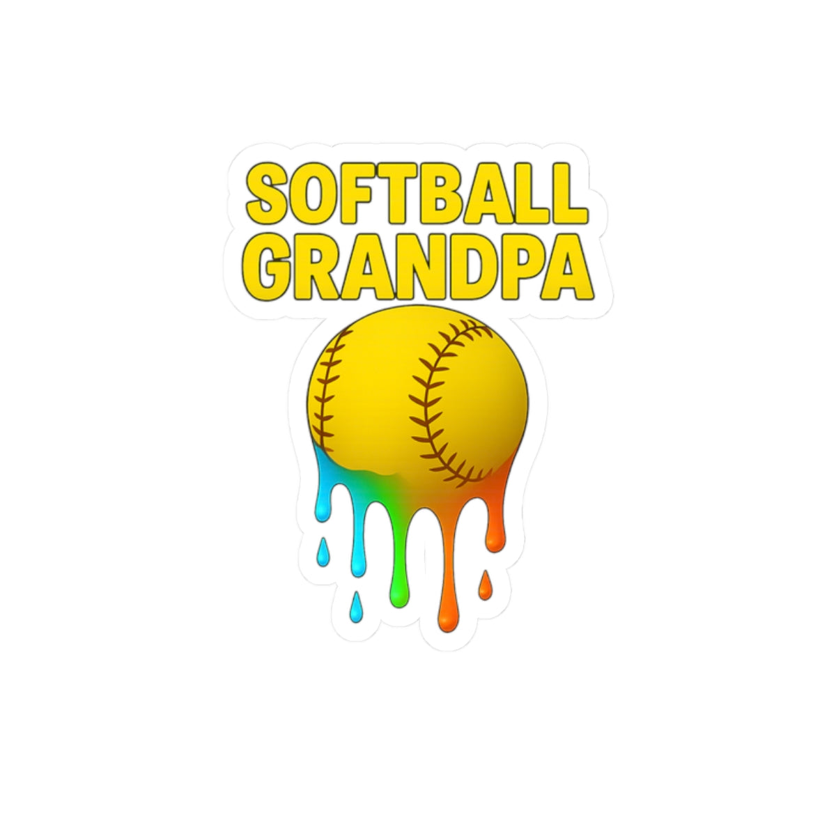 Softball Grandpa Sticker