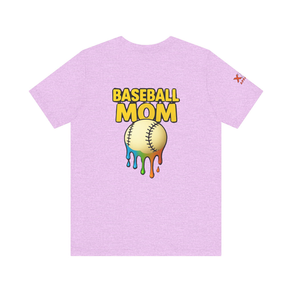 Baseball Mom Drippy Tee - Fun Unisex Jersey Short Sleeve T-Shirt, Perfect Gift for Sports Moms, Game Day Apparel, Mother's Day Gift, Summer Attire