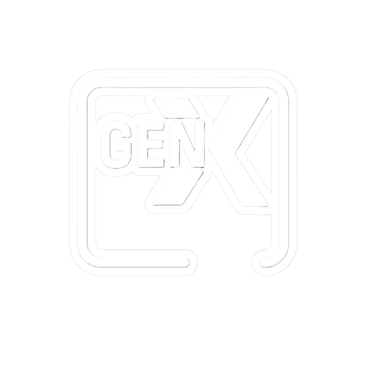 Gen X White  Sticker