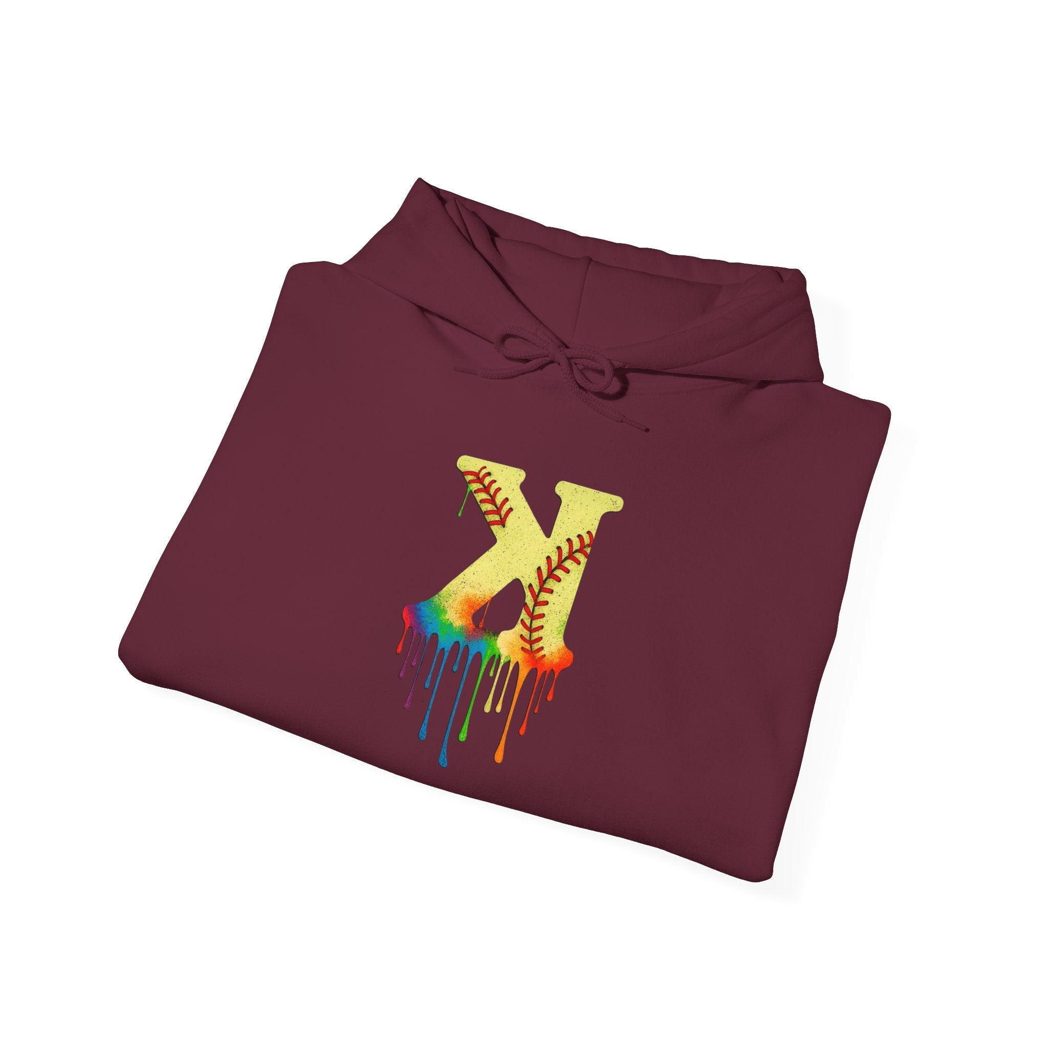 Softball Strikeout Drippy 2 Design Unisex Heavy Blend Hoodie, Perfect for Casual Wear, Street Style, Gifts, Festivals, Cozy Comfort