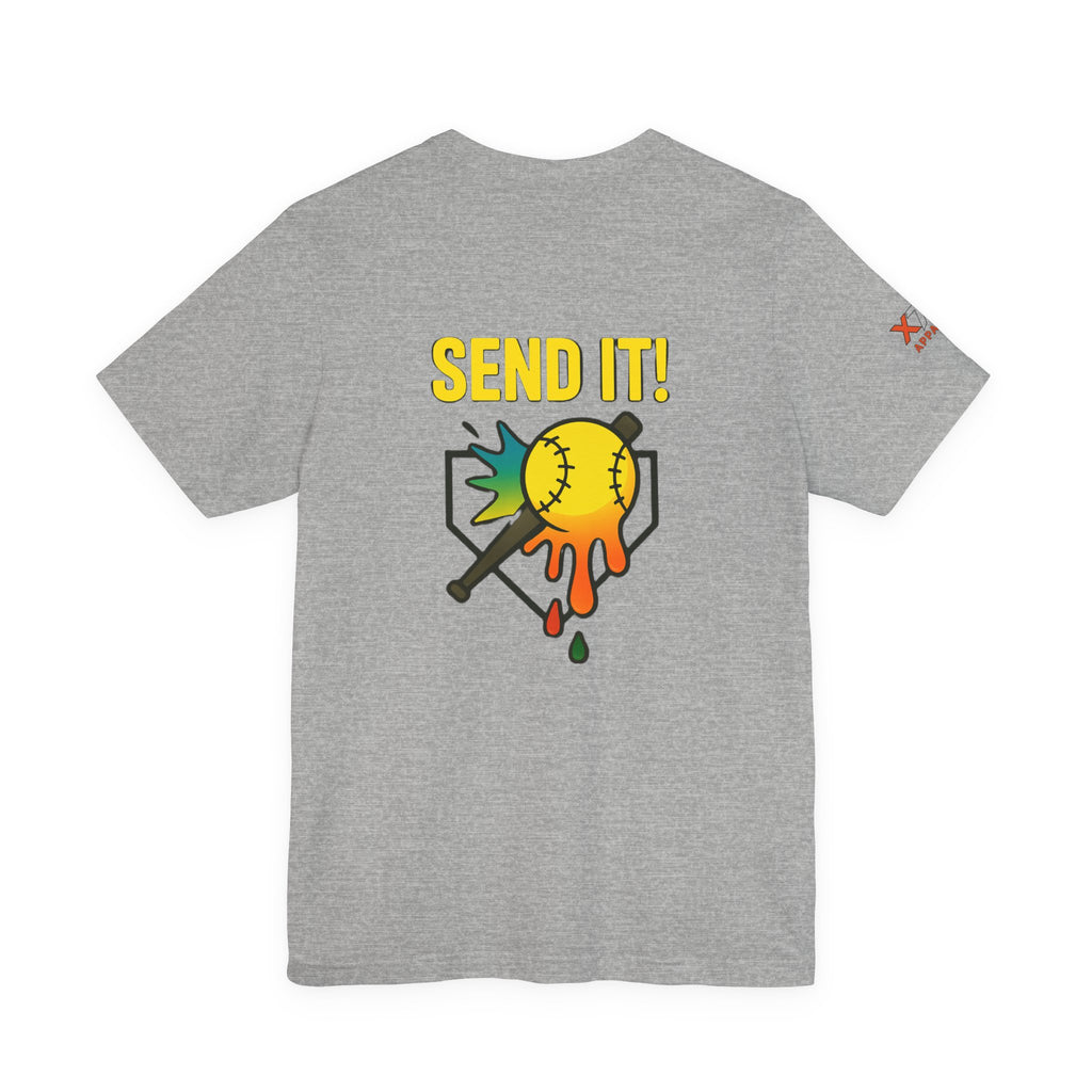 Send It Drippy Unisex Tee, Fun Sports Shirt, Gift for Athletes, Playful Casual Wear, Summer Essential