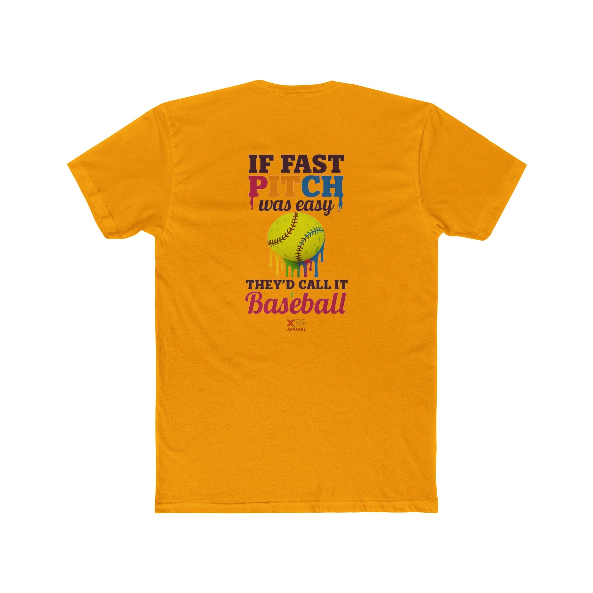 If Fast Pitch Was Easy Unisex Cotton Crew Tee - Fun Baseball Quote T-Shirt for Sports Lovers, Gift for Softball Players