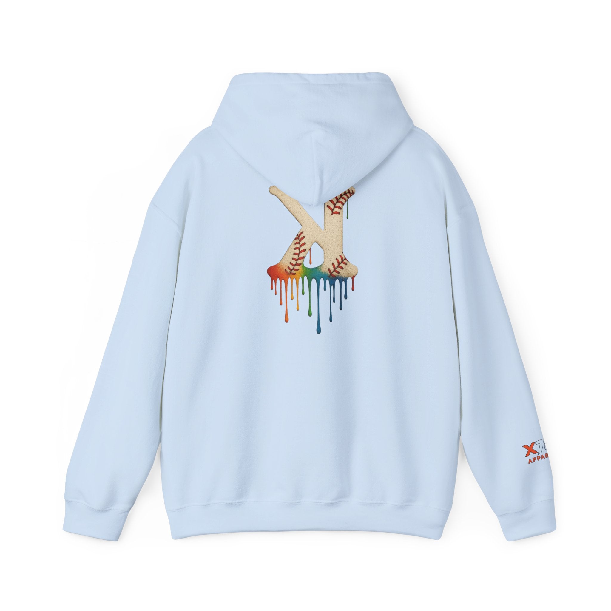 Baseball Strikeout Drippy 2 Art Hoody - Unisex Heavy Blend™ Sweatshirt, Streetwear, Graphic Hoodie, Gift for Him/Her, Casual Comfort, Festival Fashion