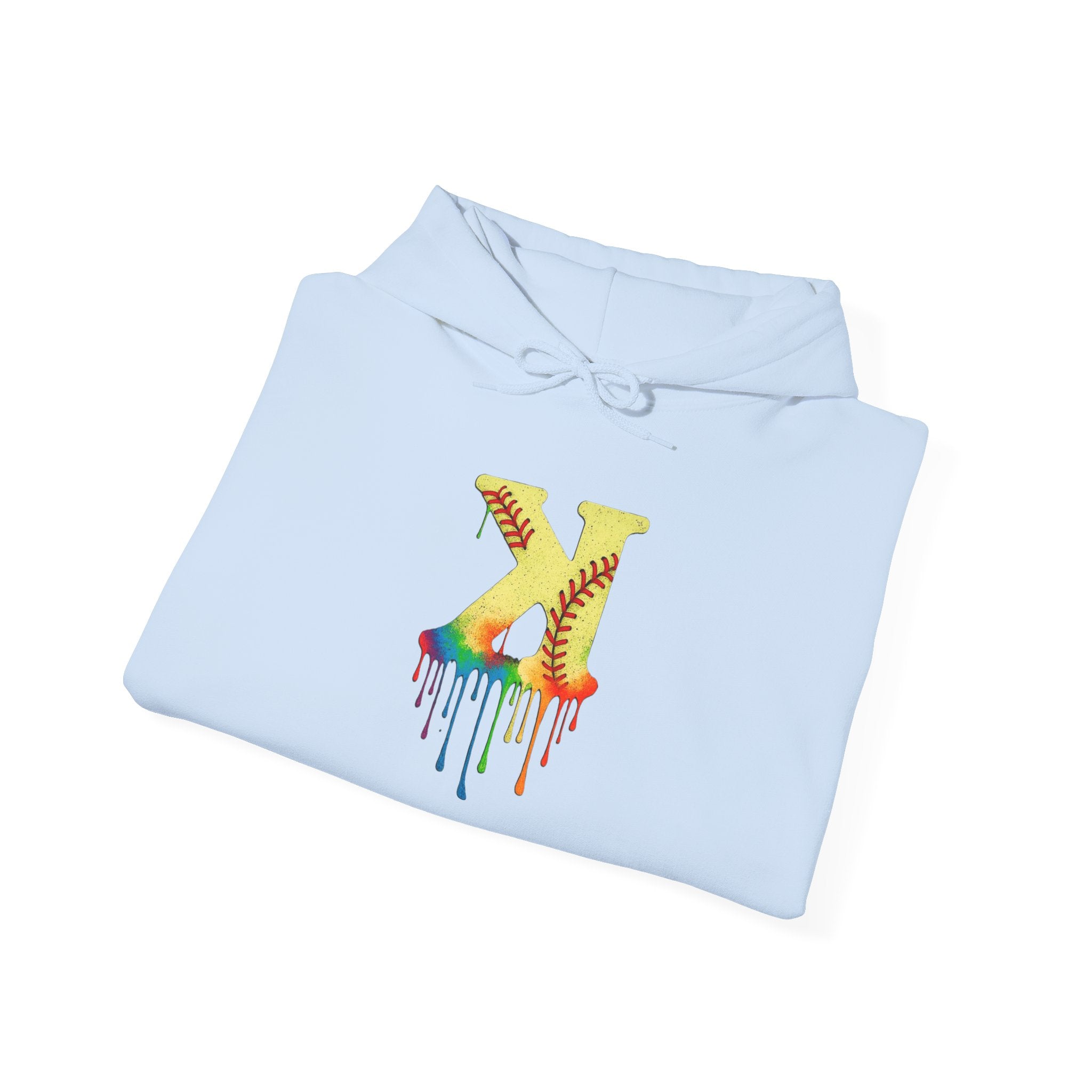 Softball Strikeout Drippy 2 Design Unisex Heavy Blend Hoodie, Perfect for Casual Wear, Street Style, Gifts, Festivals, Cozy Comfort