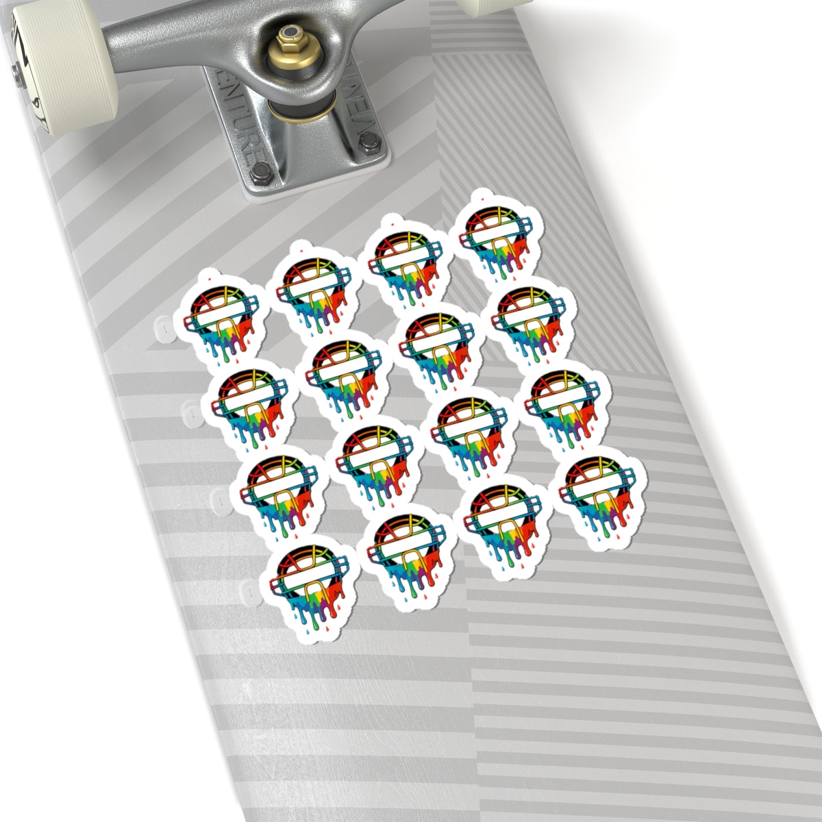 Drippy Catchers mask Vibrant Kiss-Cut Stickers - Colorful Skateboard Decals, Laptop Stickers, Water Bottle Decor, Fun Accessories