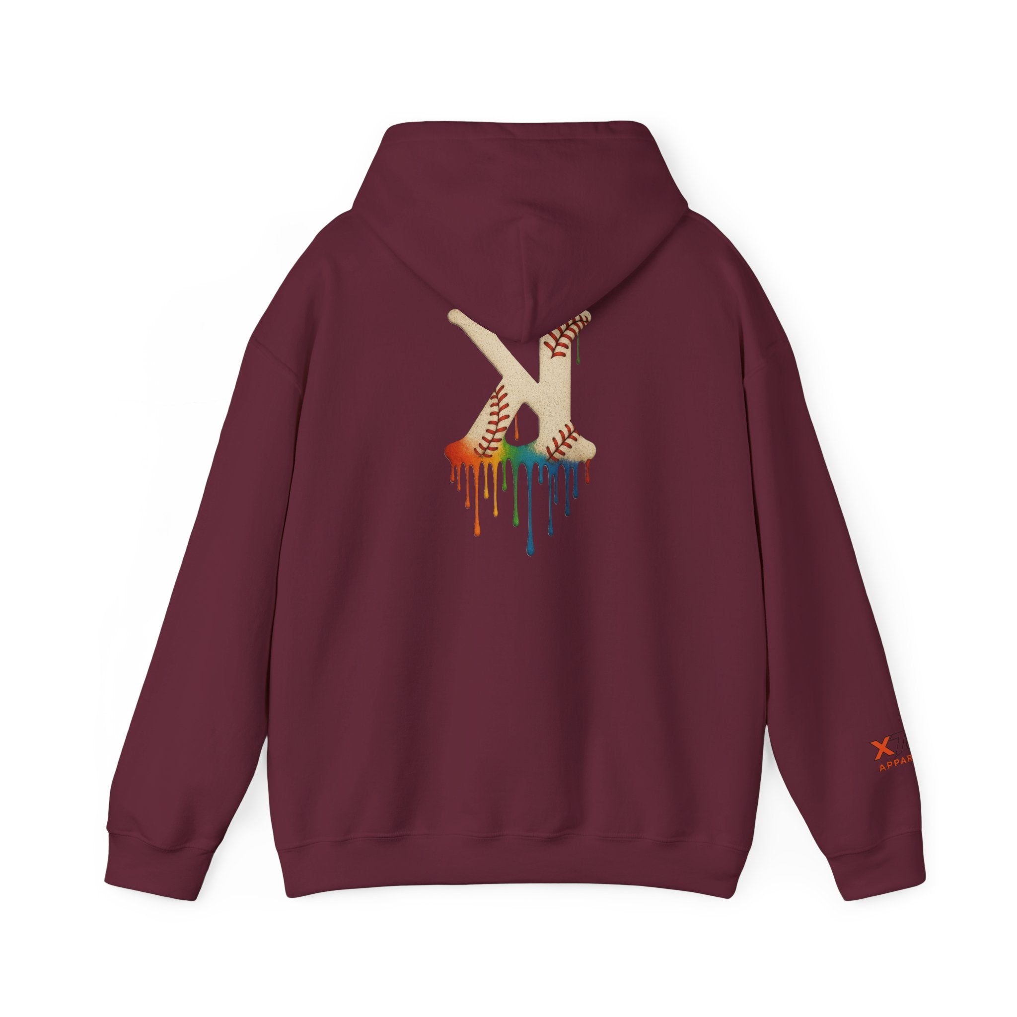 Baseball Strikeout Drippy 2 Art Hoody - Unisex Heavy Blend™ Sweatshirt, Streetwear, Graphic Hoodie, Gift for Him/Her, Casual Comfort, Festival Fashion