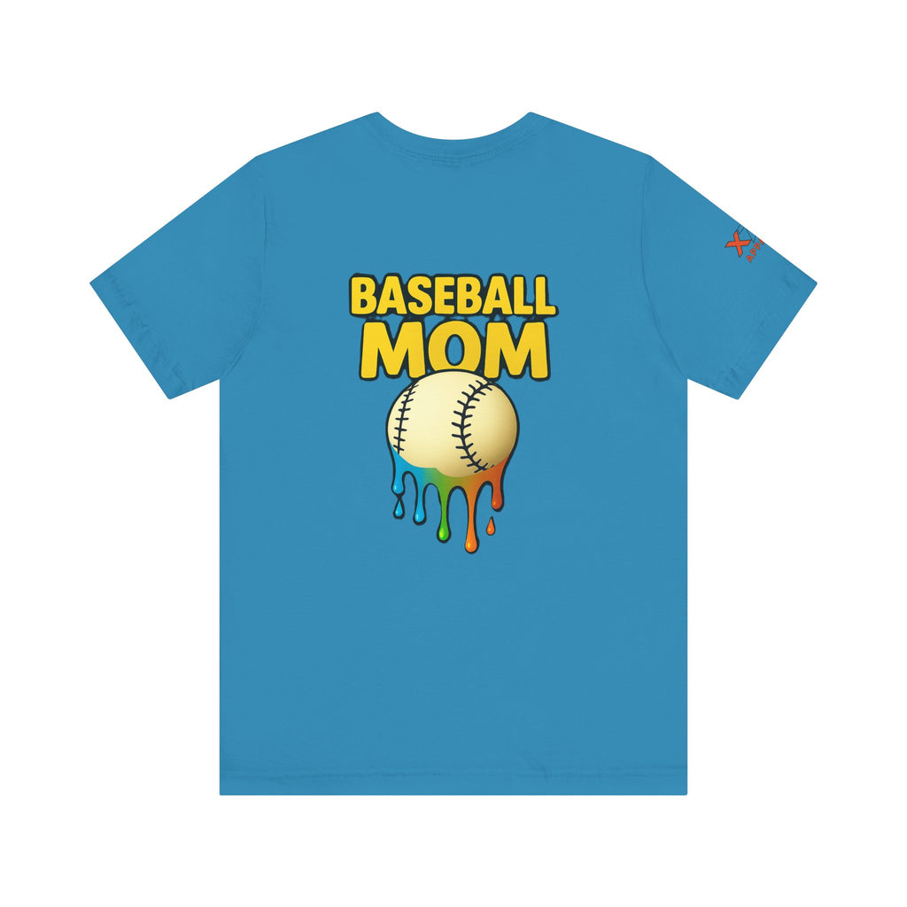 Baseball Mom Drippy Tee - Fun Unisex Jersey Short Sleeve T-Shirt, Perfect Gift for Sports Moms, Game Day Apparel, Mother's Day Gift, Summer Attire