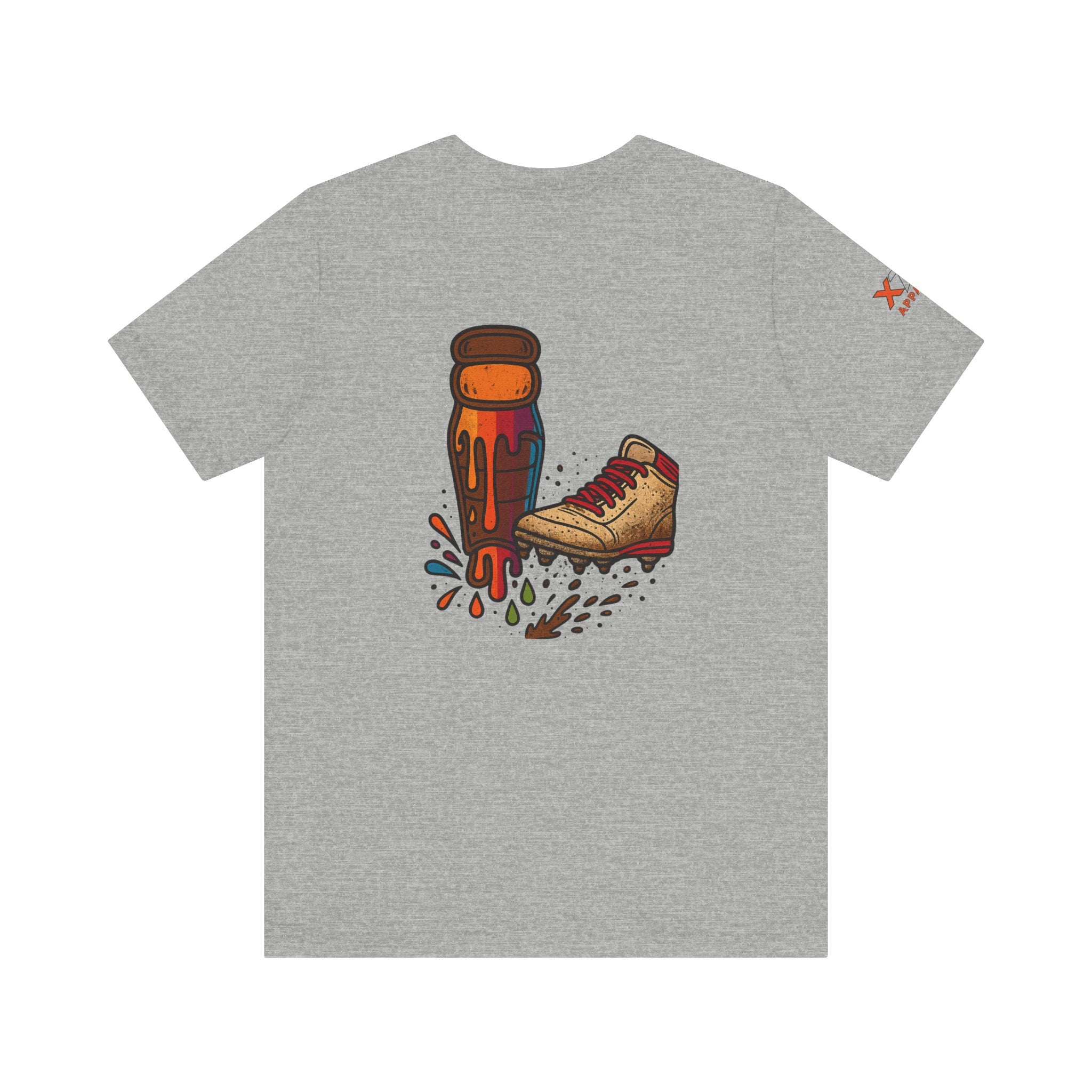 Kicking dirt on Blue Graffiti-Inspired Unisex Tee - Street Style, Casual Wear, Art Lovers, Hip-Hop Fashion, Summer Vibes