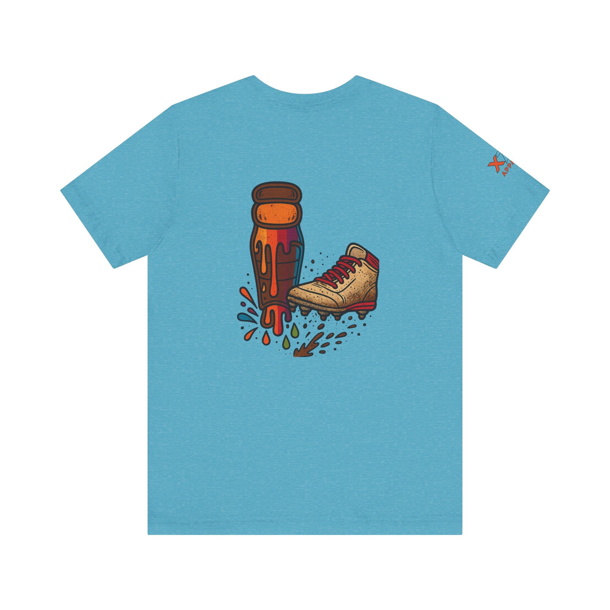Kicking dirt on Blue Graffiti-Inspired Unisex Tee - Street Style, Casual Wear, Art Lovers, Hip-Hop Fashion, Summer Vibes