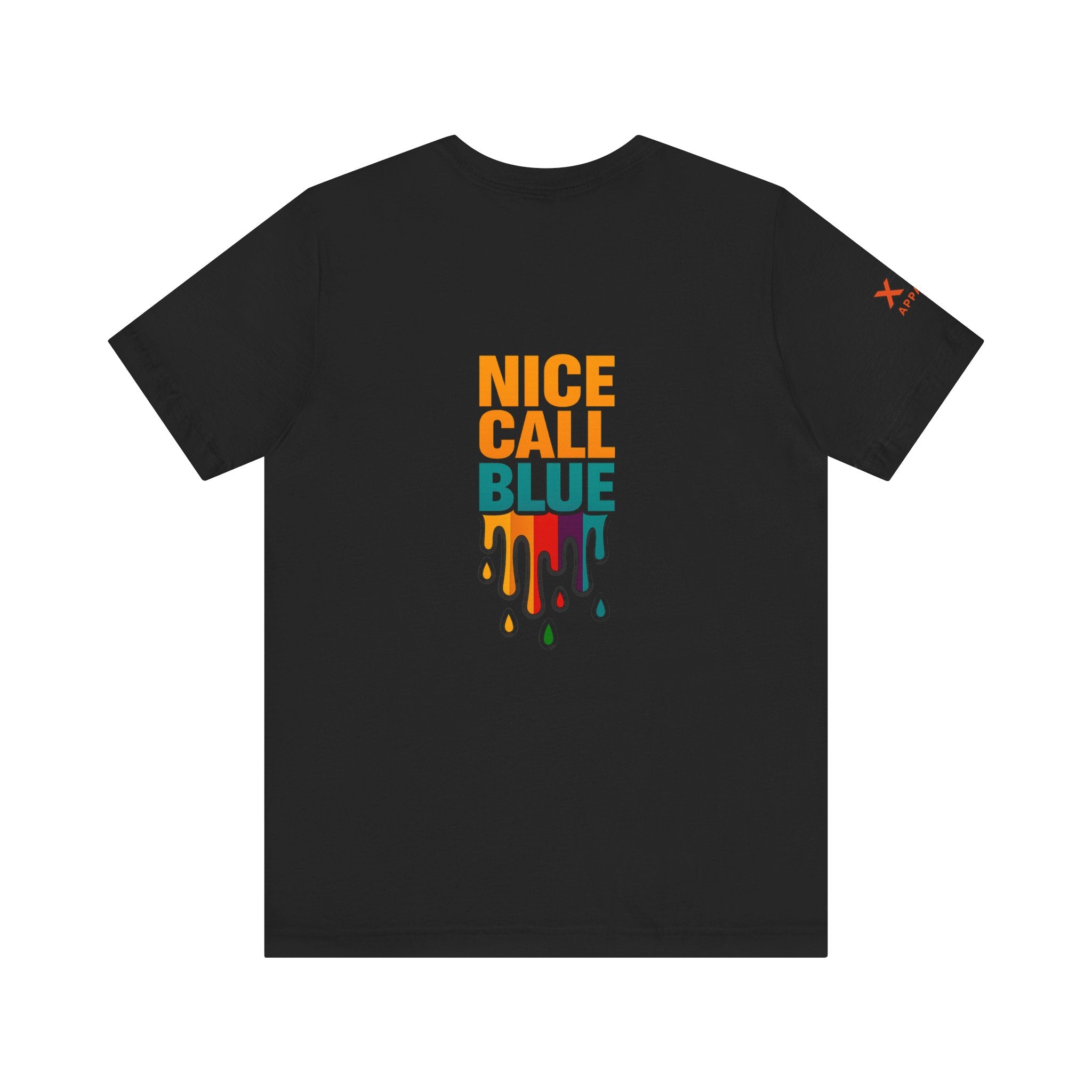 Nice Call Blue Drippy Cool Graphic Tee for Casual Vibes, Perfect for Everyday Wear, Music Festivals, Birthdays, Summer Outings, Unisex Style