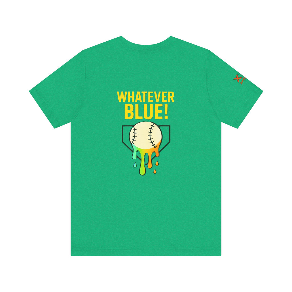 Whatever Blue Drippy Cool Sports Graphic Tee for Casual Wear, Perfect for Gamers and Event Attendees, Ideal Gift for Birthdays, Casual Outings