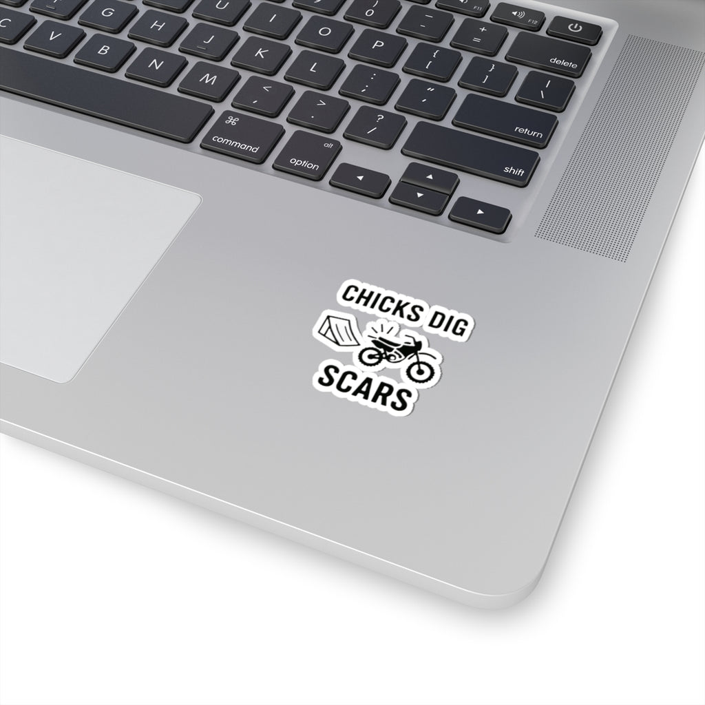 Chicks Dig Scars Dirt Bike Sticker