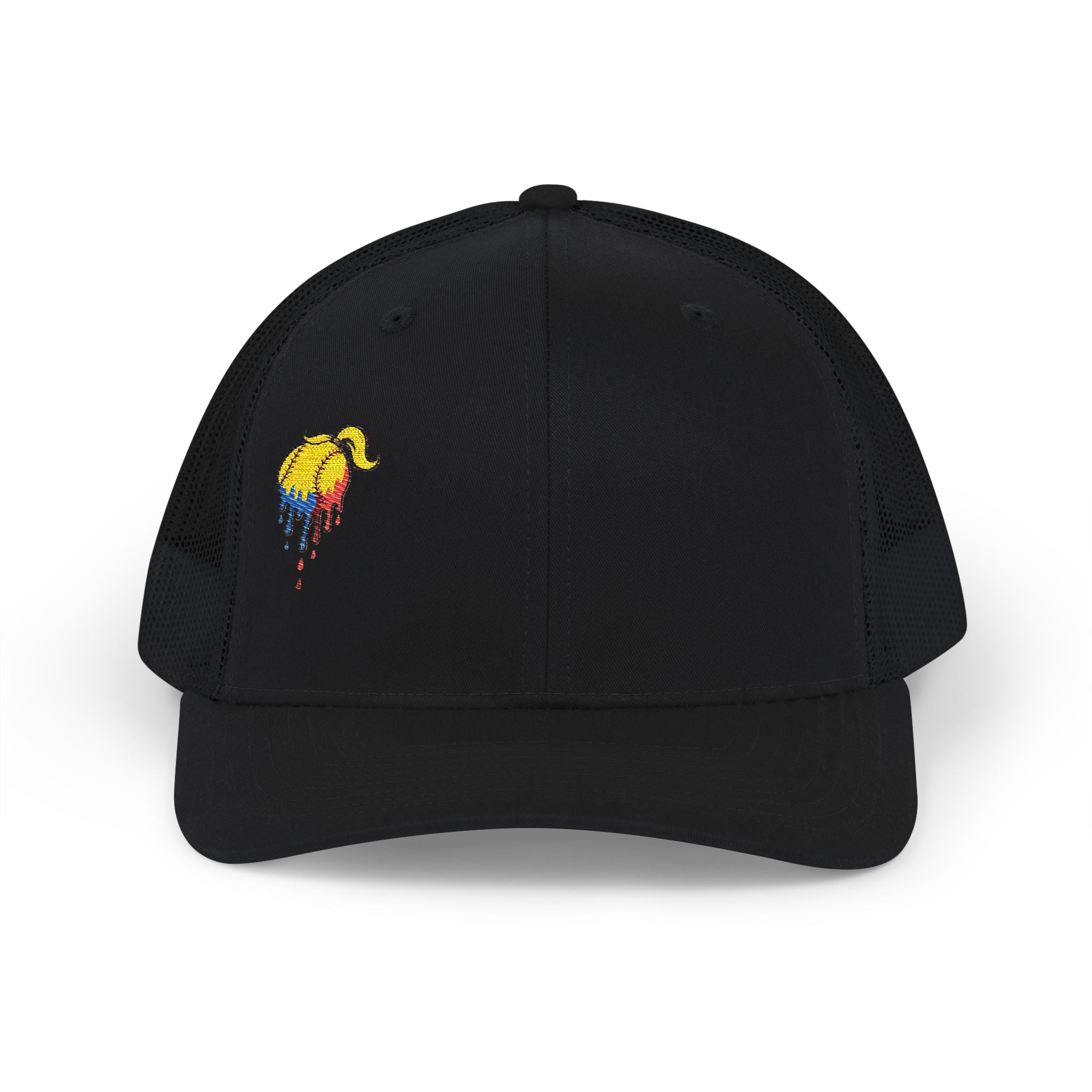 'Drippy' Colorful Elephant Embroidered Snapback Trucker Cap, Festival Hat, Gift for Animal Lovers, Summer Accessory, Casual Style