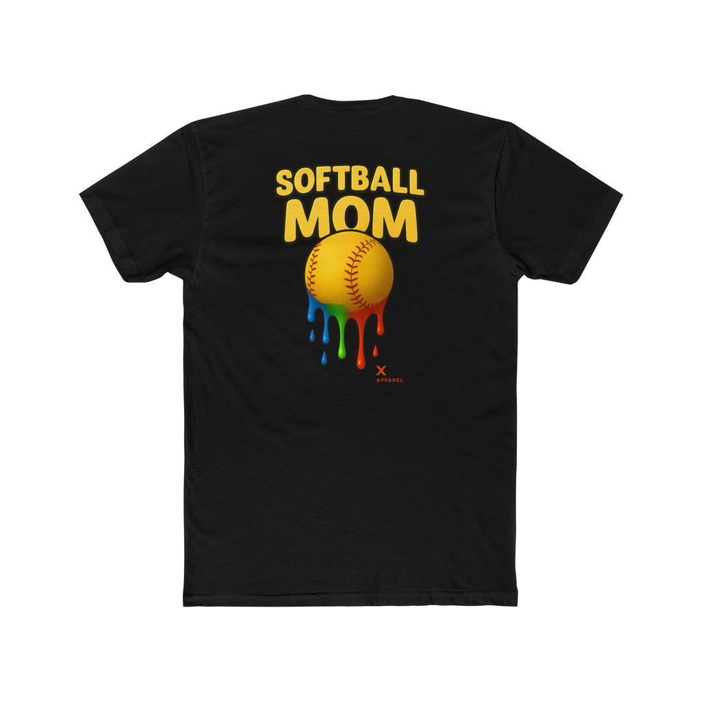 'Softball Mom' Crew Tee: Unisex Cotton T-Shirt, Perfect Gift for Sports Moms, Softball Fan Apparel, Casual Wear, Unique Team Spirit