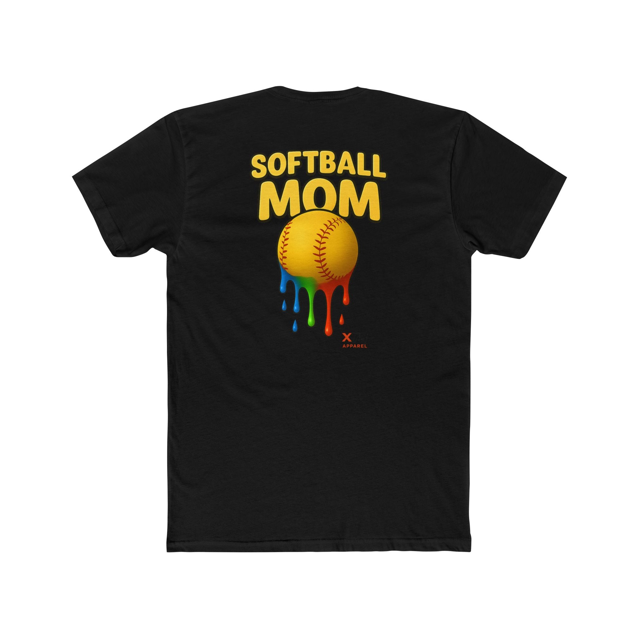 'Softball Mom' Crew Tee: Unisex Cotton T-Shirt, Perfect Gift for Sports Moms, Softball Fan Apparel, Casual Wear, Unique Team Spirit