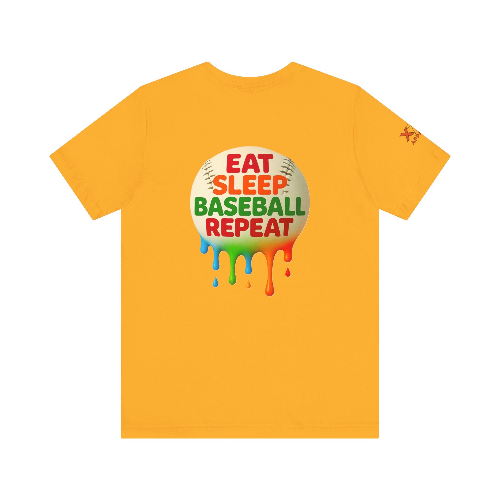 Eat Sleep Baseball Repeat Drippy Design, Unisex Sports Shirt, Gift for Baseball Fans, Summer Graphic Tee, Fun Sportswear