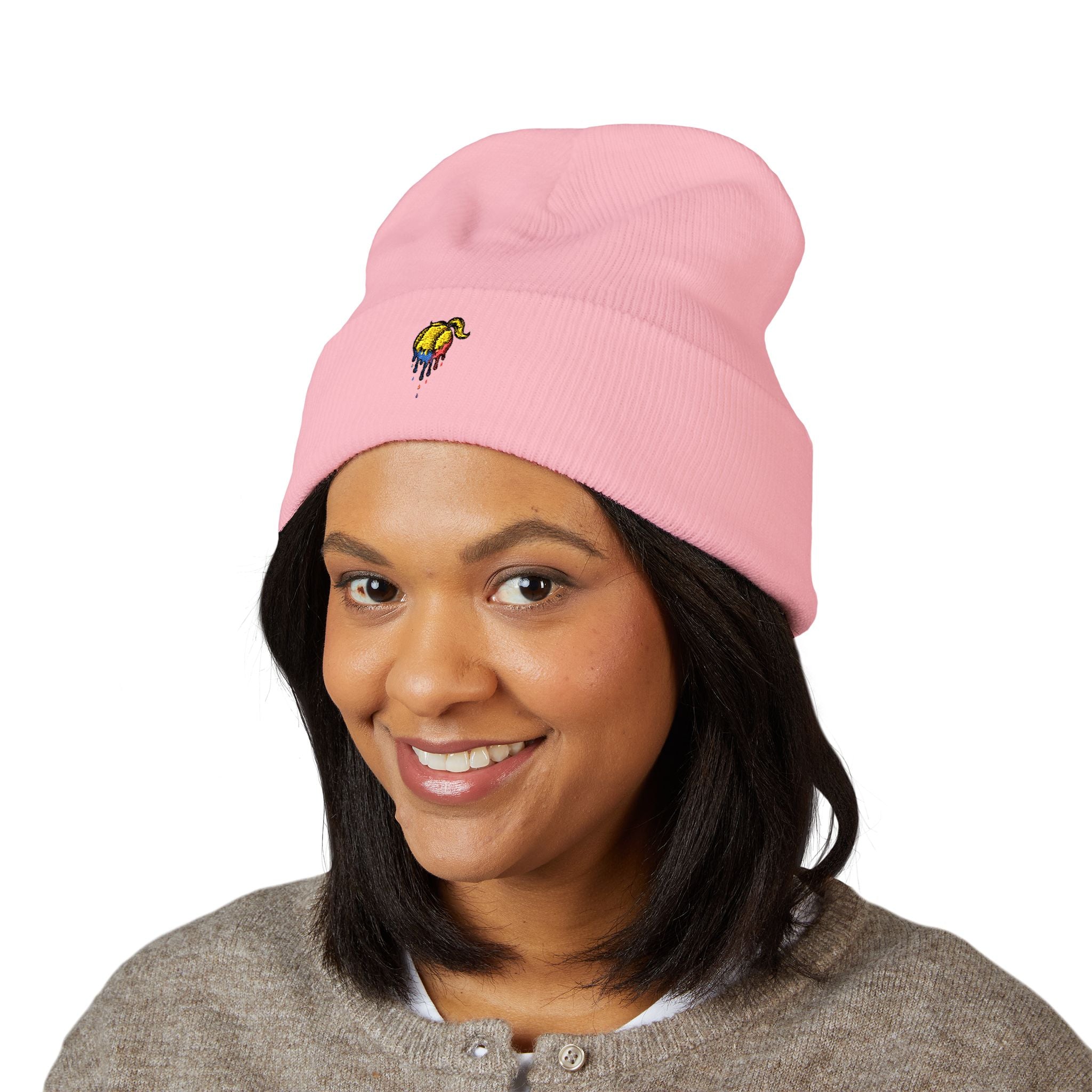 'Drippy' Embroidered Classic Cuffed Beanie - Cozy Winter Accessory for All, Perfect Gift for Birthdays, Holidays, and Outdoor Adventures