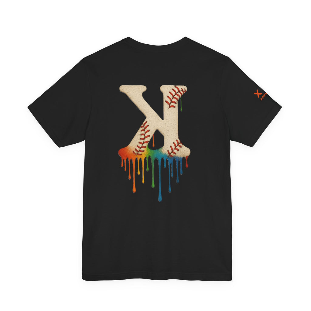 Baseball Drippy K Tee, Unisex Jersey Short Sleeve Shirt, Sports Fan Gift, Summer Outfit, Youth Baseball Apparel, Fun Casual Wear