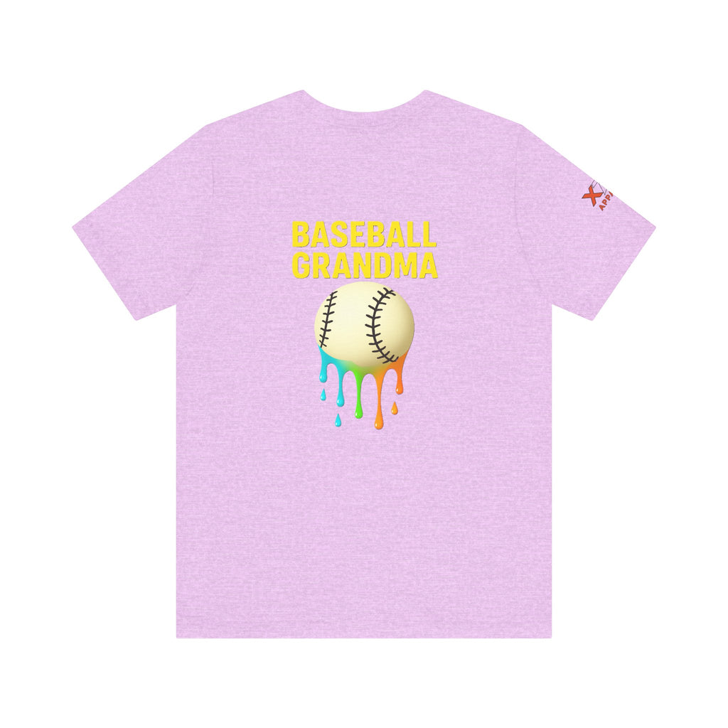 Baseball Grandma Drippy Unisex Tee, Perfect Gift for Baseball Lovers, Sporty T-Shirt for Moms, Fun Summer Wear, Birthday Gift Idea
