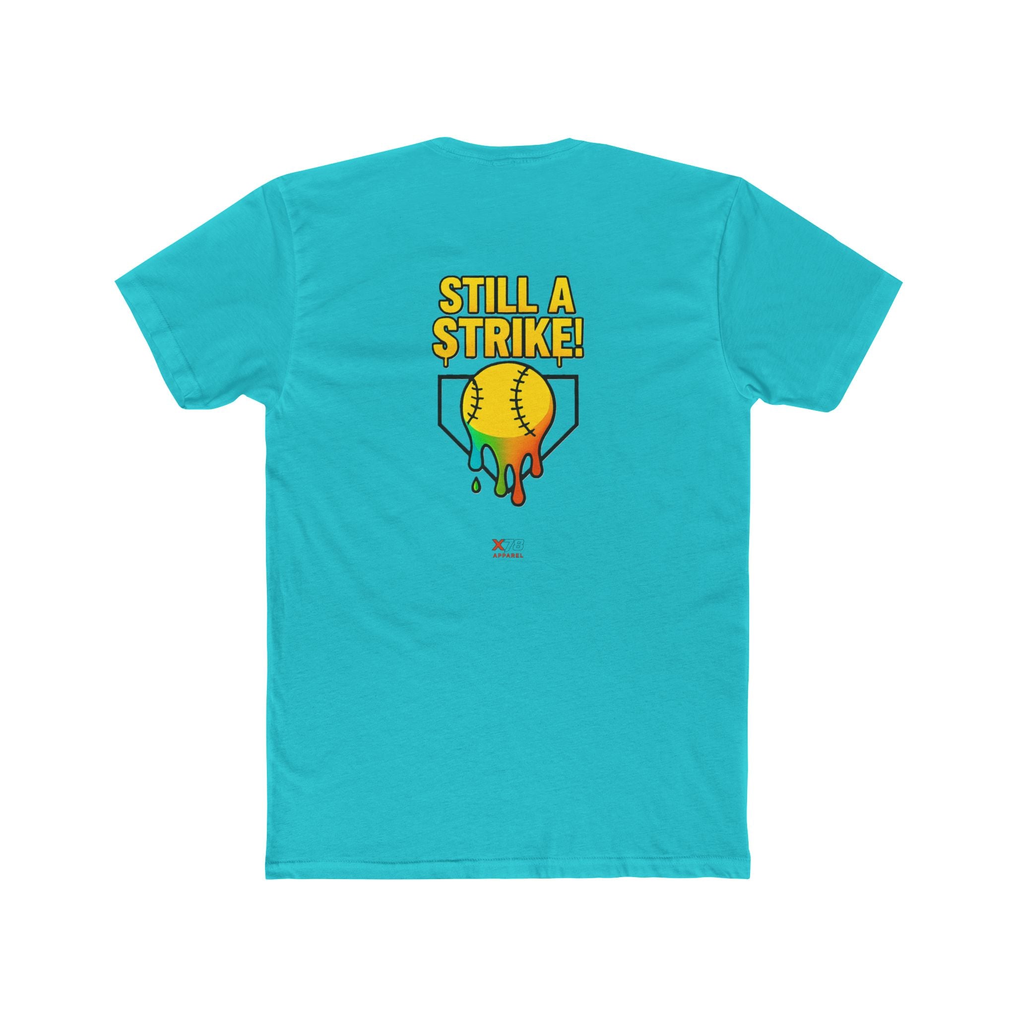 'Drippy Still A Stike' Colorful Softball Tee for Sports Lovers, Casual Wear, Birthday Gift, Holiday Celebration, Gifts for Athletes