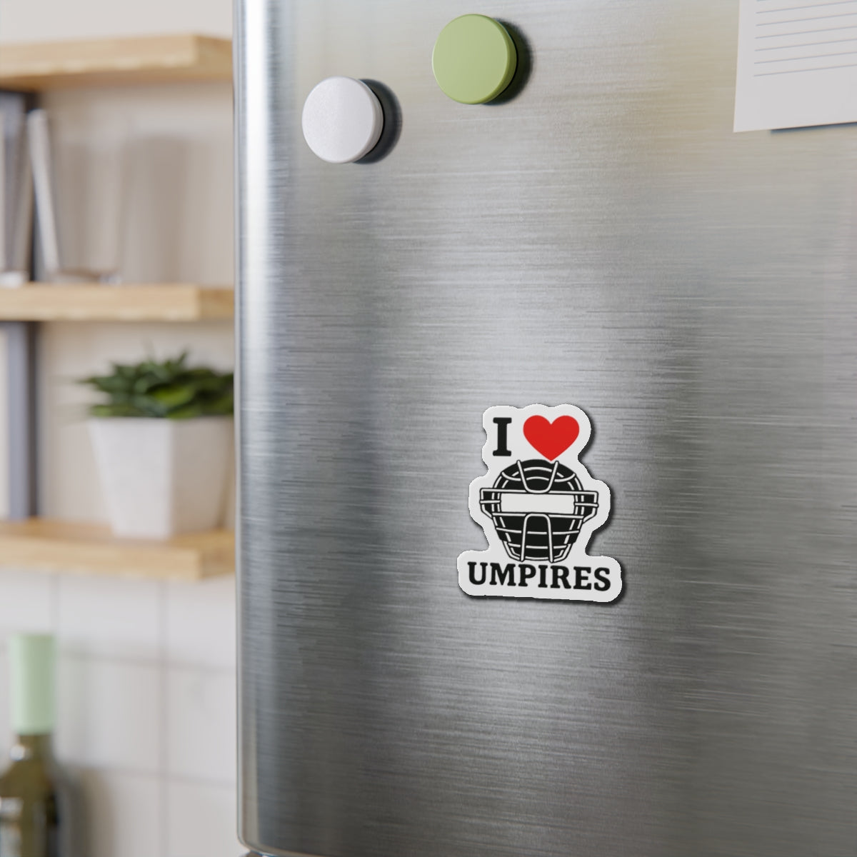 I Love Umpires Die-Cut Magnets - Fun Sports Decor, Gift for Baseball Fans, Refrigerator Magnet, Sports Enthusiast Gift, Umpire Appreciation