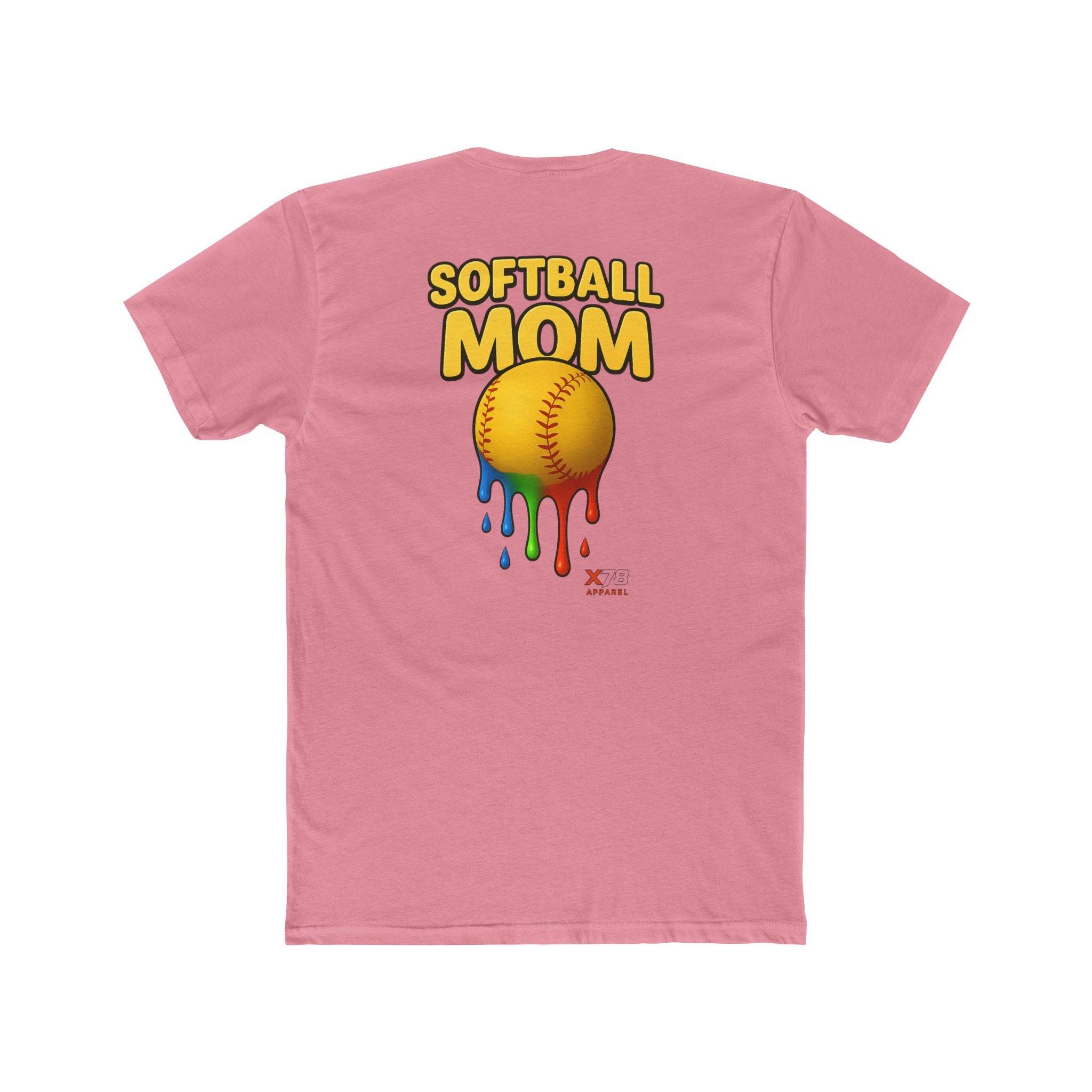 'Softball Mom' Crew Tee: Unisex Cotton T-Shirt, Perfect Gift for Sports Moms, Softball Fan Apparel, Casual Wear, Unique Team Spirit