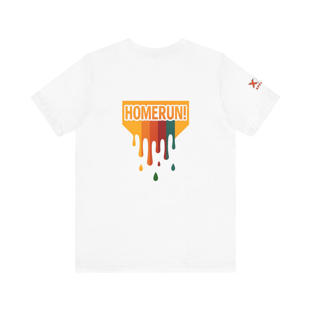 HOMERUN Drippy Colorful Unisex Jersey Tee with  Design - Perfect for Sports Days, Casual Outings, Gifts & Summer Fun