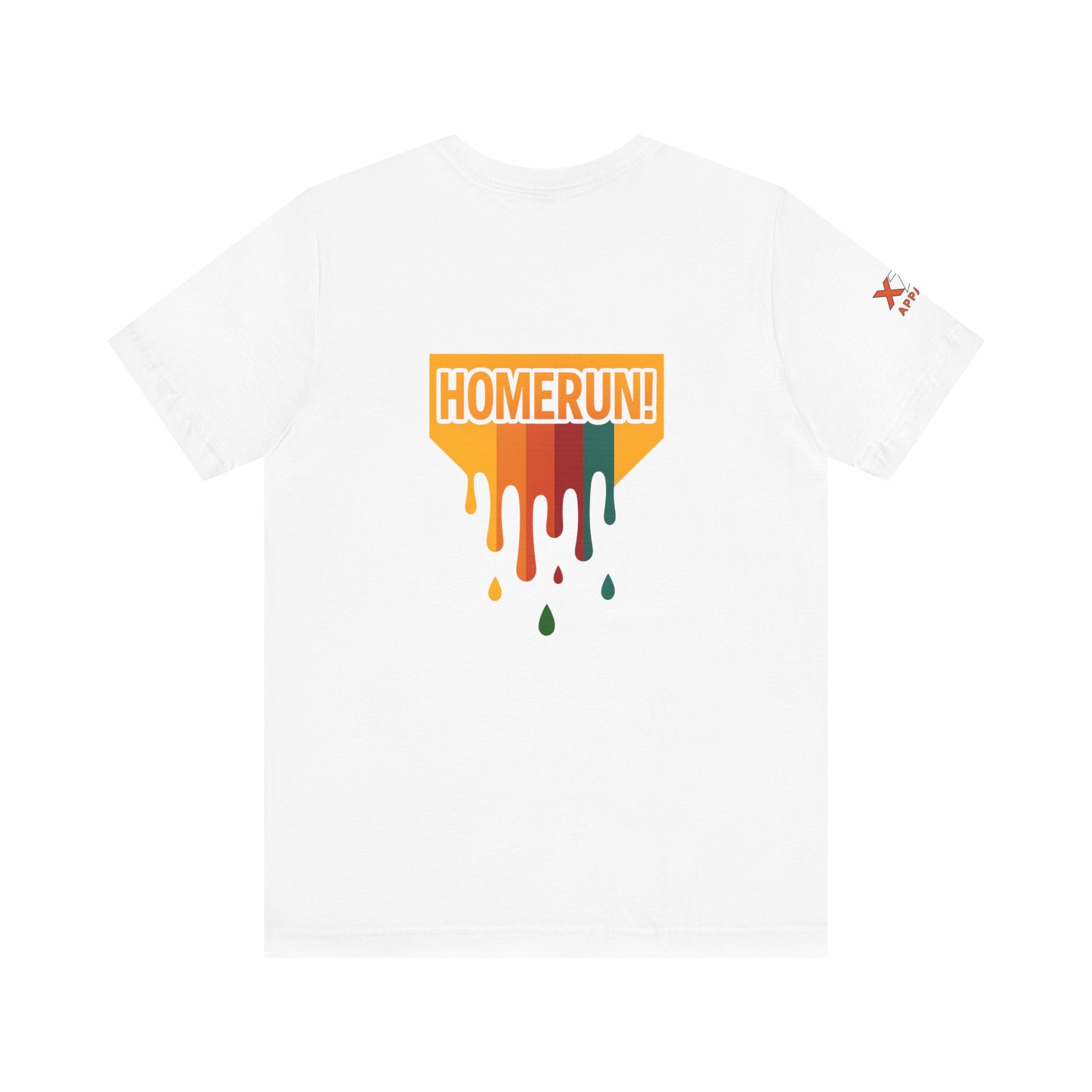 HOMERUN Drippy Colorful Unisex Jersey Tee with  Design - Perfect for Sports Days, Casual Outings, Gifts & Summer Fun