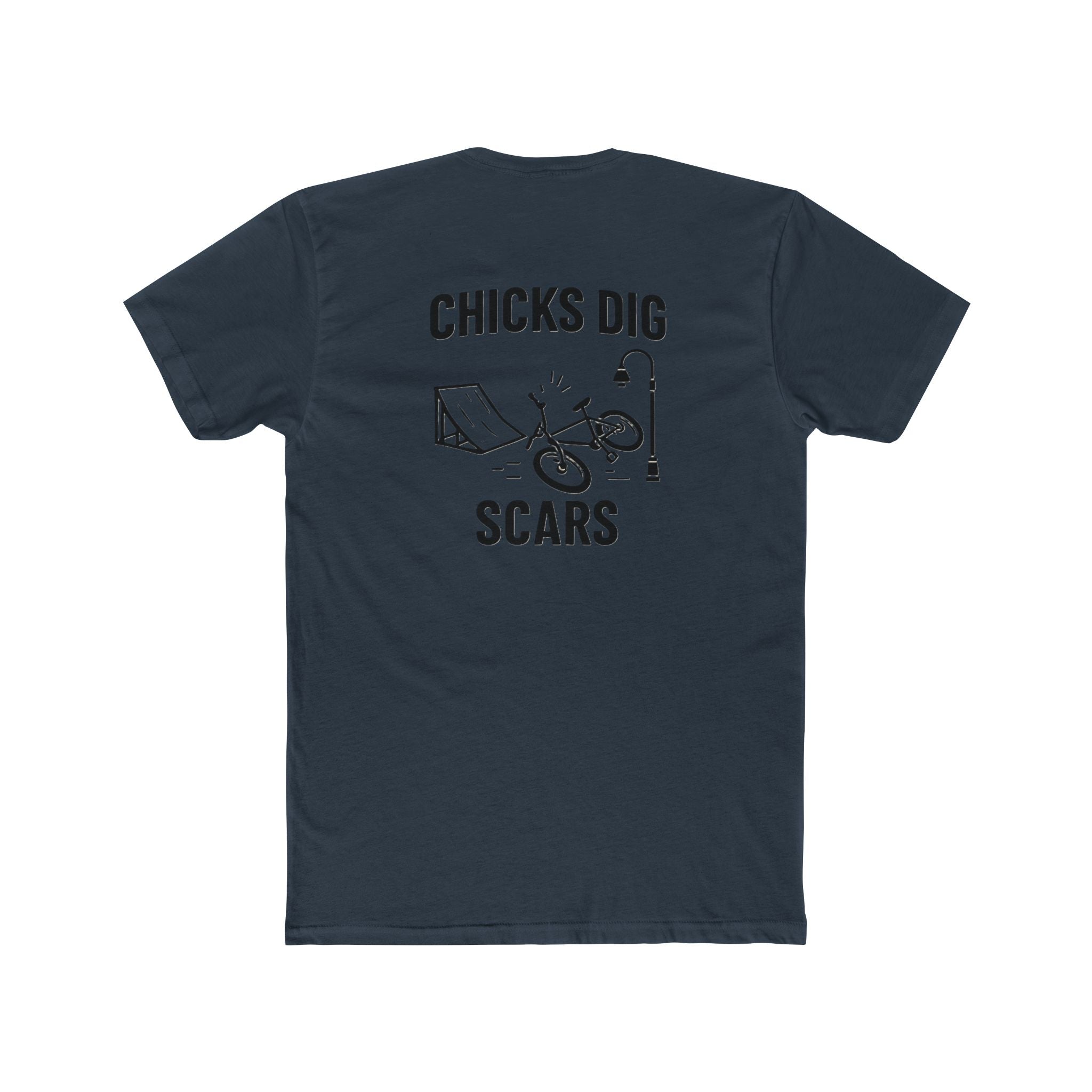 'Gen X Chicks Dig Scars Bike' Graphic Tee, Casual Unisex Cotton Crew, Skate Culture Shirt, Gift for Bikers, Fun Summer Top, Motivational Apparel