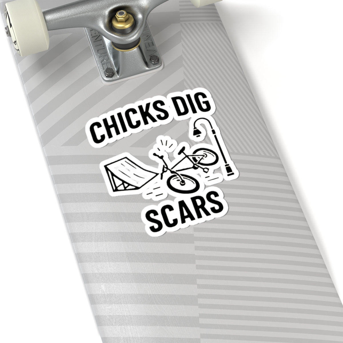 Chicks Dig Scars Bike Sticker