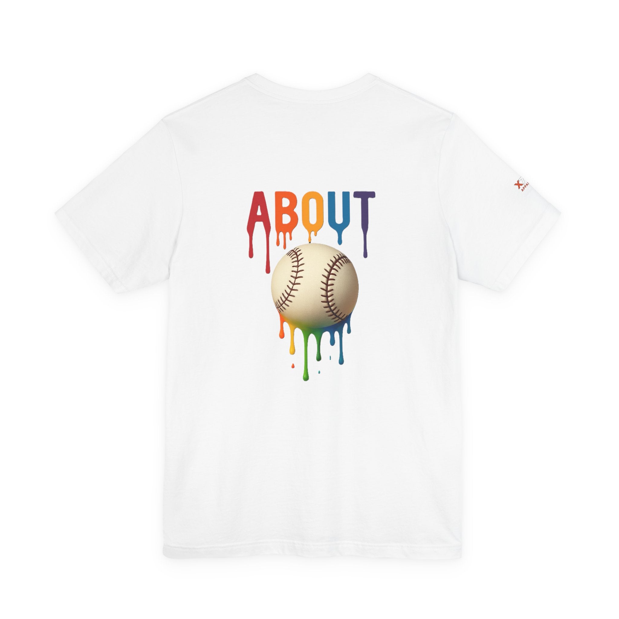About Baseball Drippy Tee, Unisex T-Shirt, Sports Fan Gift, Summer Apparel, LGBTQ+ Pride Shirt, Casual Everyday Wear