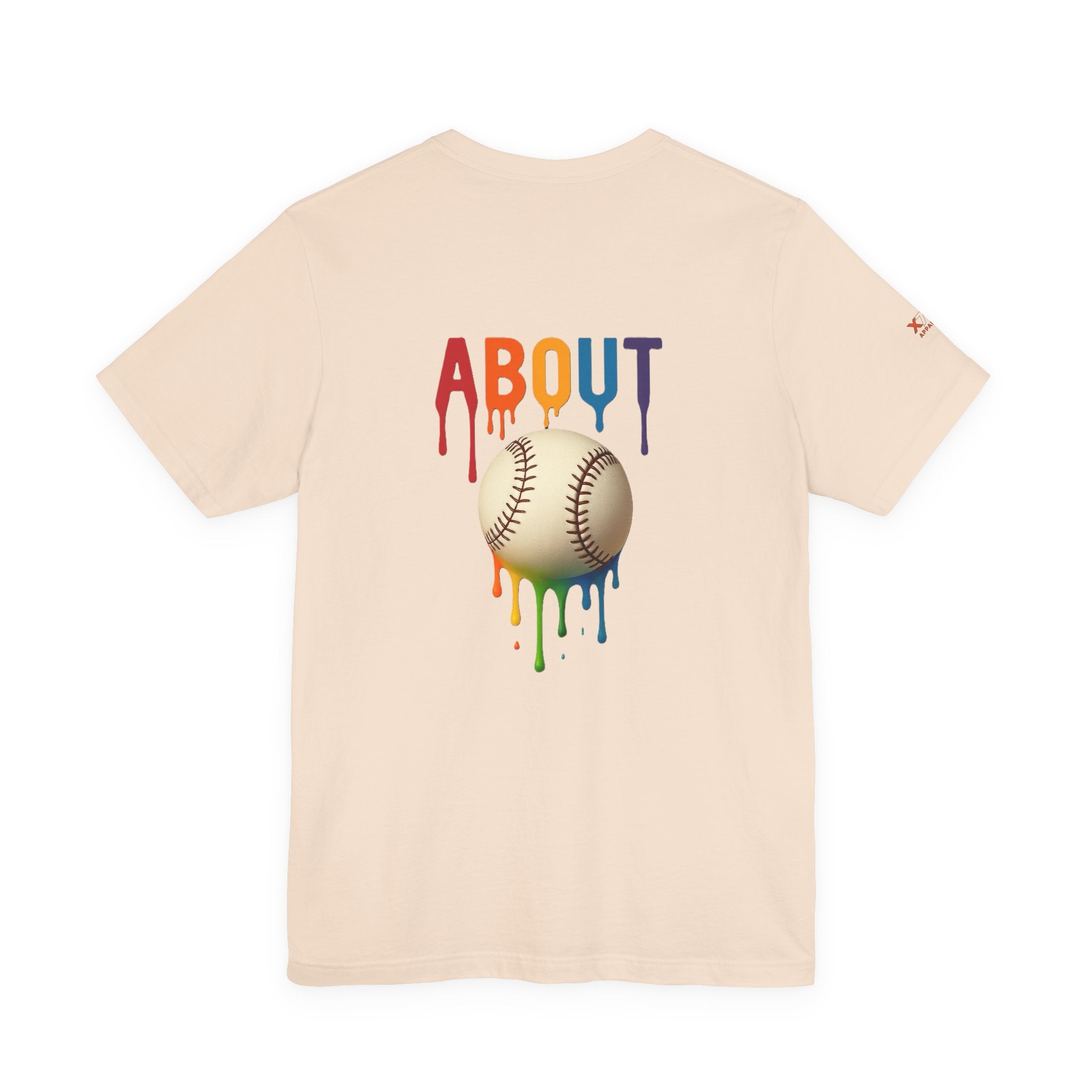 About Baseball Drippy Tee, Unisex T-Shirt, Sports Fan Gift, Summer Apparel, LGBTQ+ Pride Shirt, Casual Everyday Wear